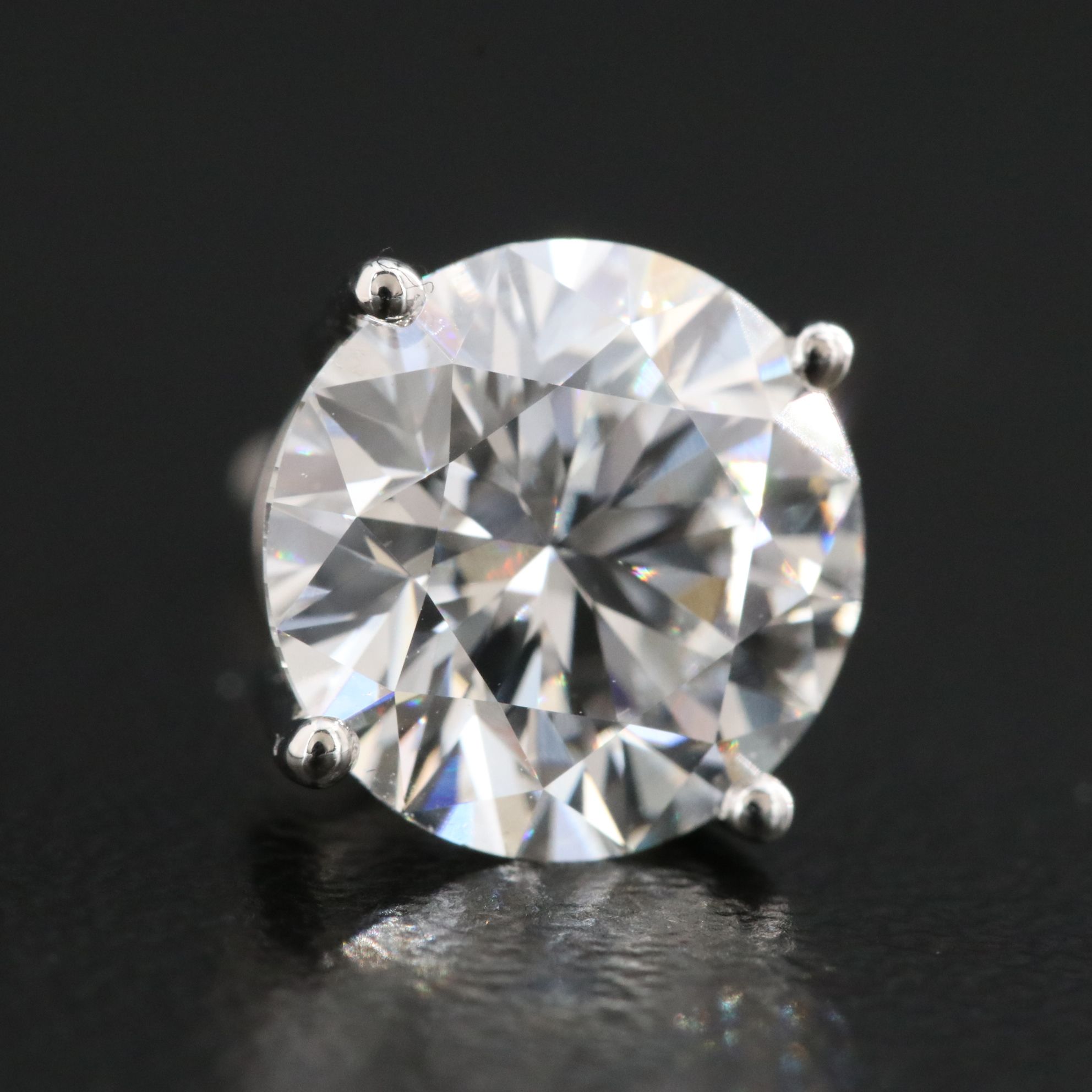 Platinum 5.25 CTW Lab Grown Diamond Stud Earrings with IGI Reports