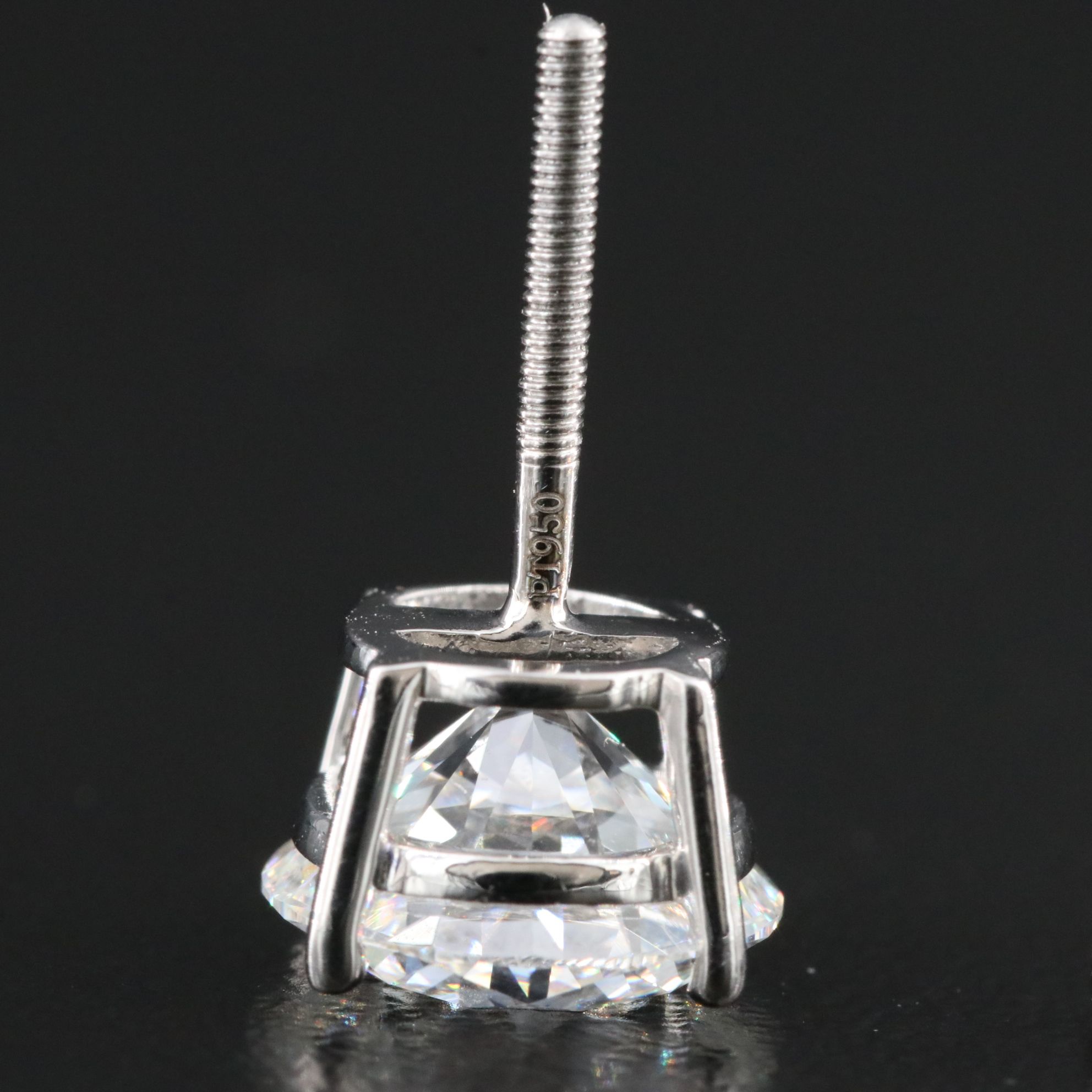 Platinum 5.25 CTW Lab Grown Diamond Stud Earrings with IGI Reports