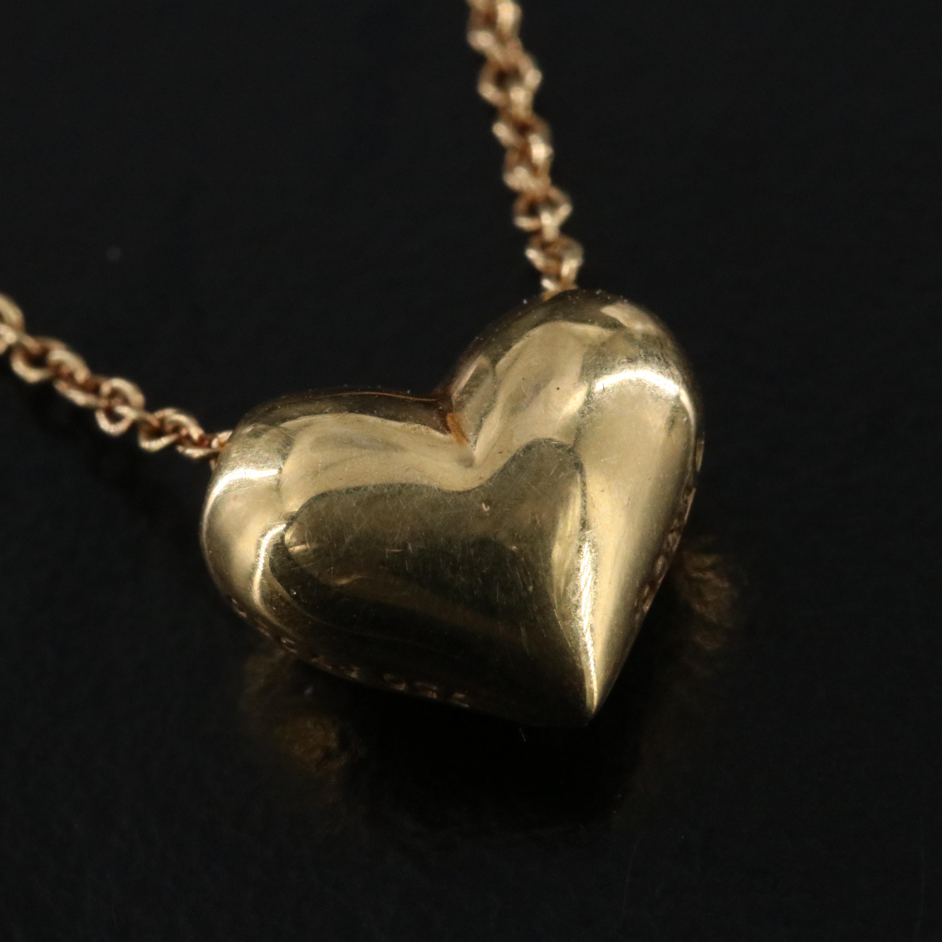 Tiffany & Co. Etoile 18K Diamond Heart Necklace