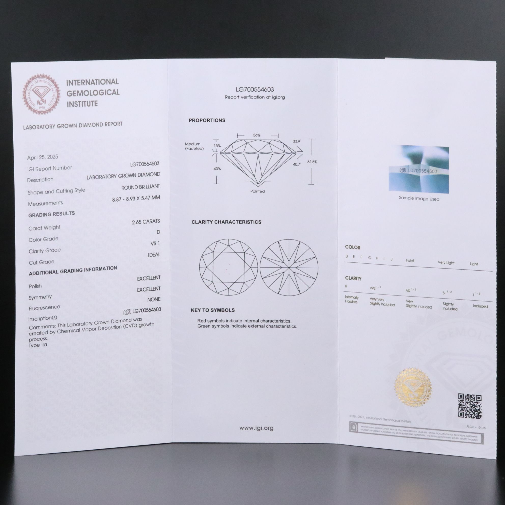 Platinum 5.25 CTW Lab Grown Diamond Stud Earrings with IGI Reports