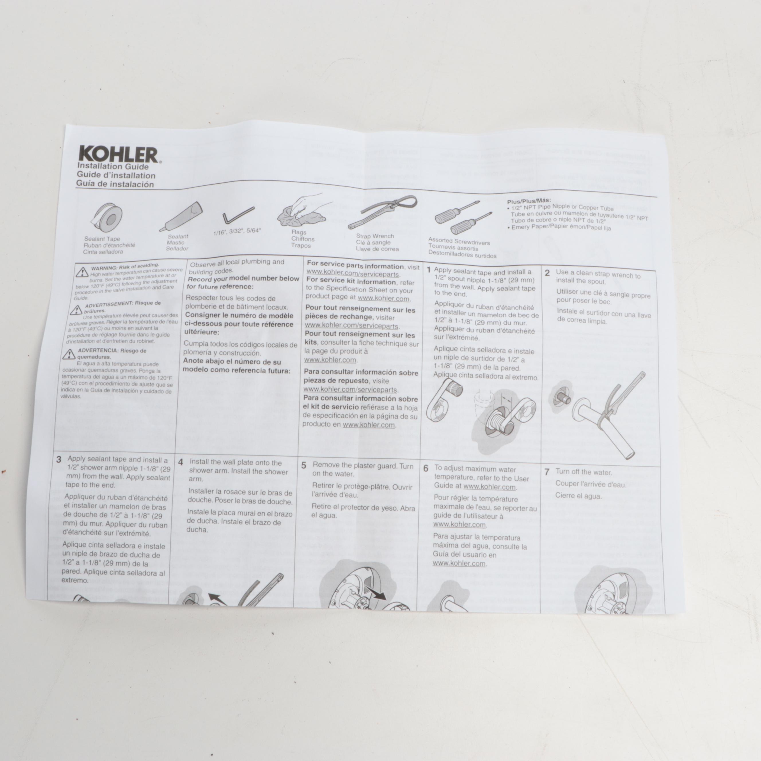 Kohler Purist Showerhead Set in Polished Chrome