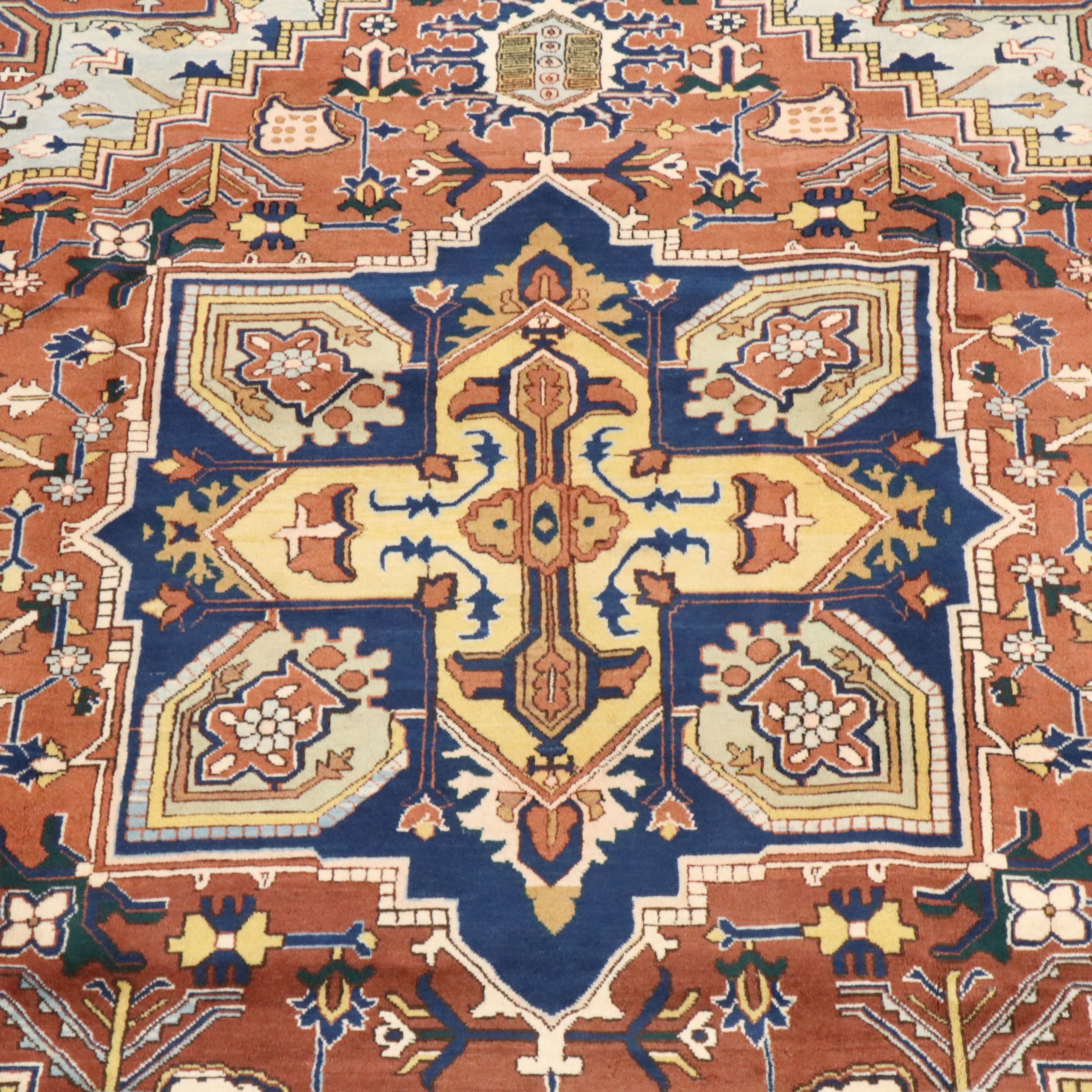 9'5 x 13'2 Hand-Knotted Persian Heriz Room-Sized Rug