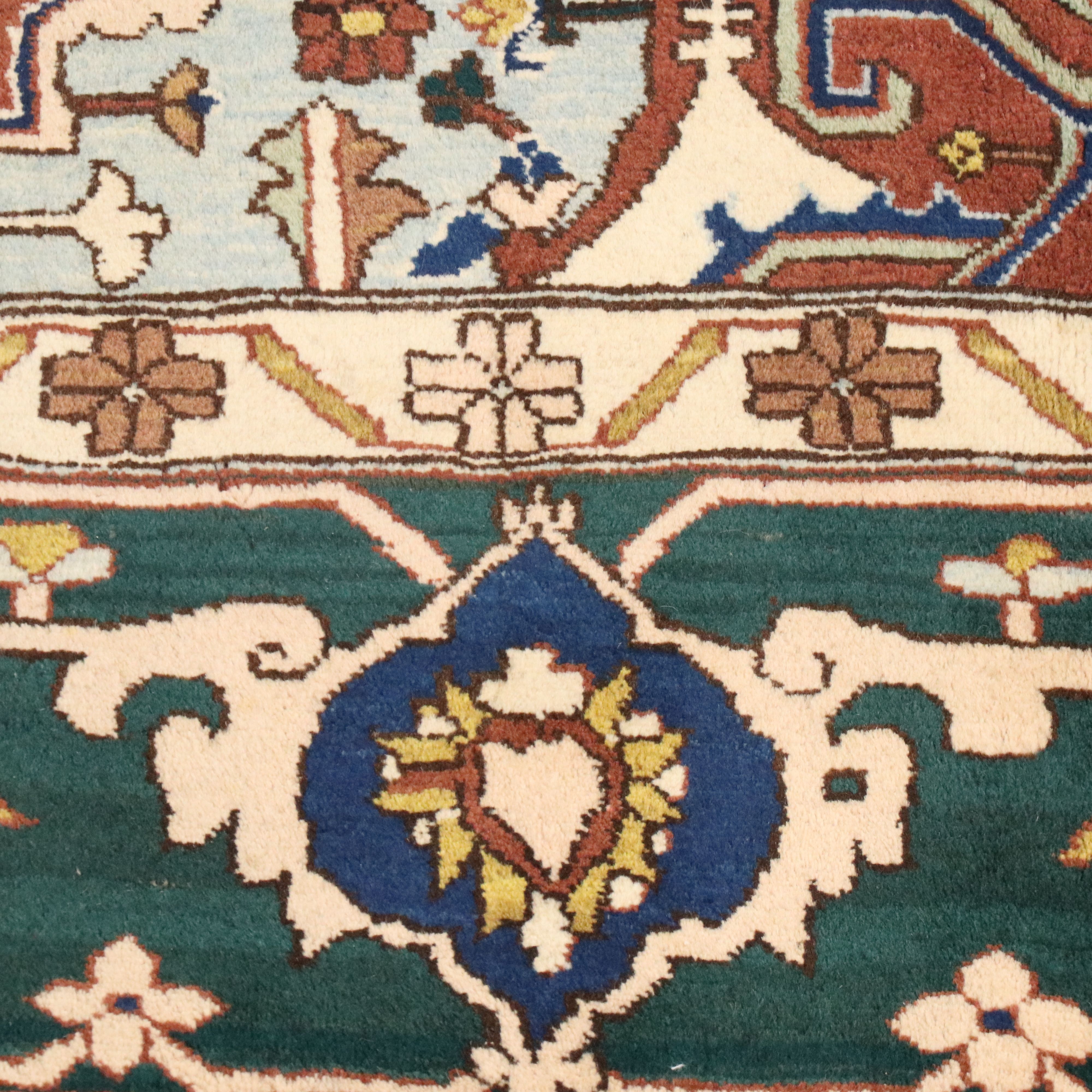 9'5 x 13'2 Hand-Knotted Persian Heriz Room-Sized Rug