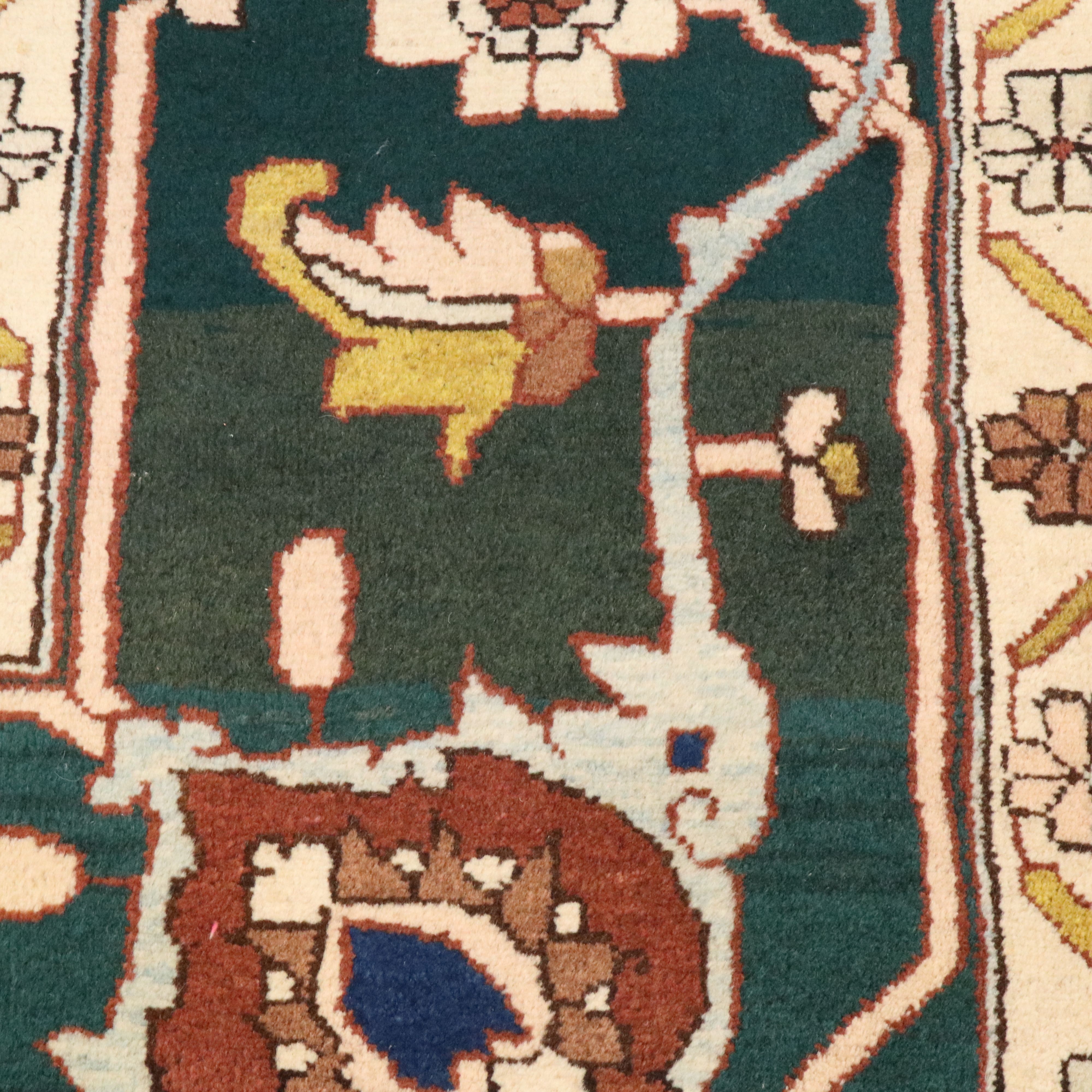 9'5 x 13'2 Hand-Knotted Persian Heriz Room-Sized Rug