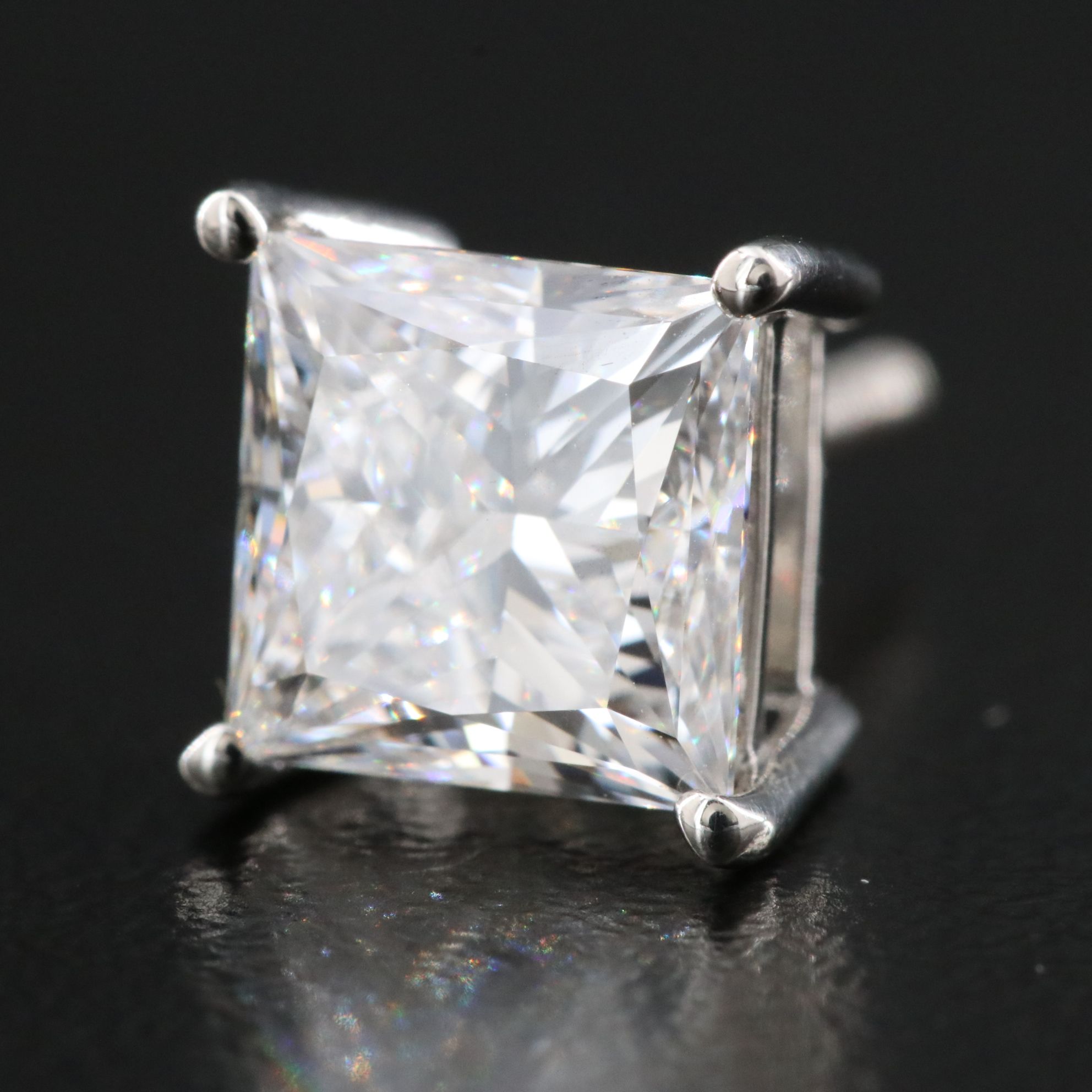 Platinum 4.80 CTW Lab Grown Diamond Stud Earrings with IGI Reports