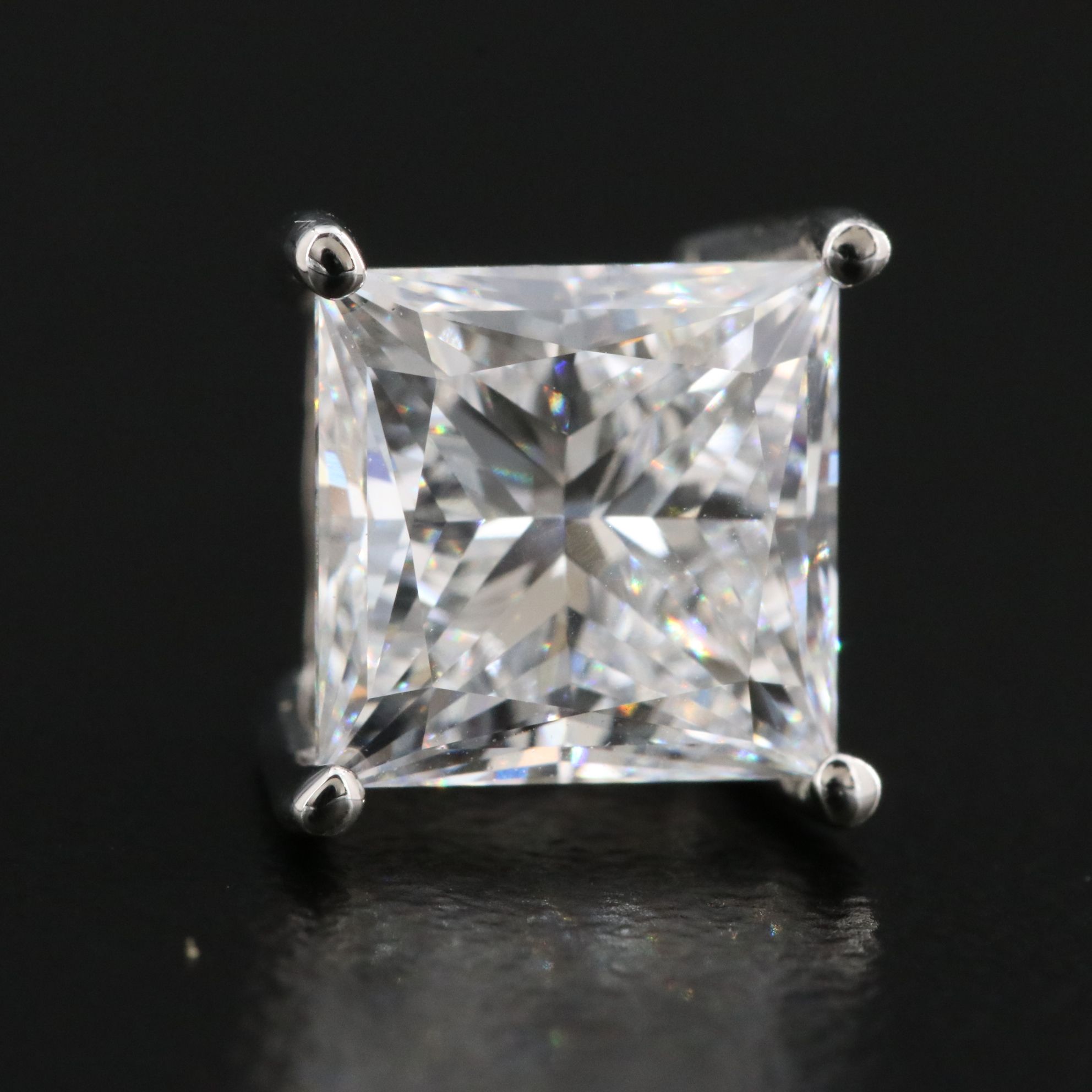 Platinum 4.80 CTW Lab Grown Diamond Stud Earrings with IGI Reports