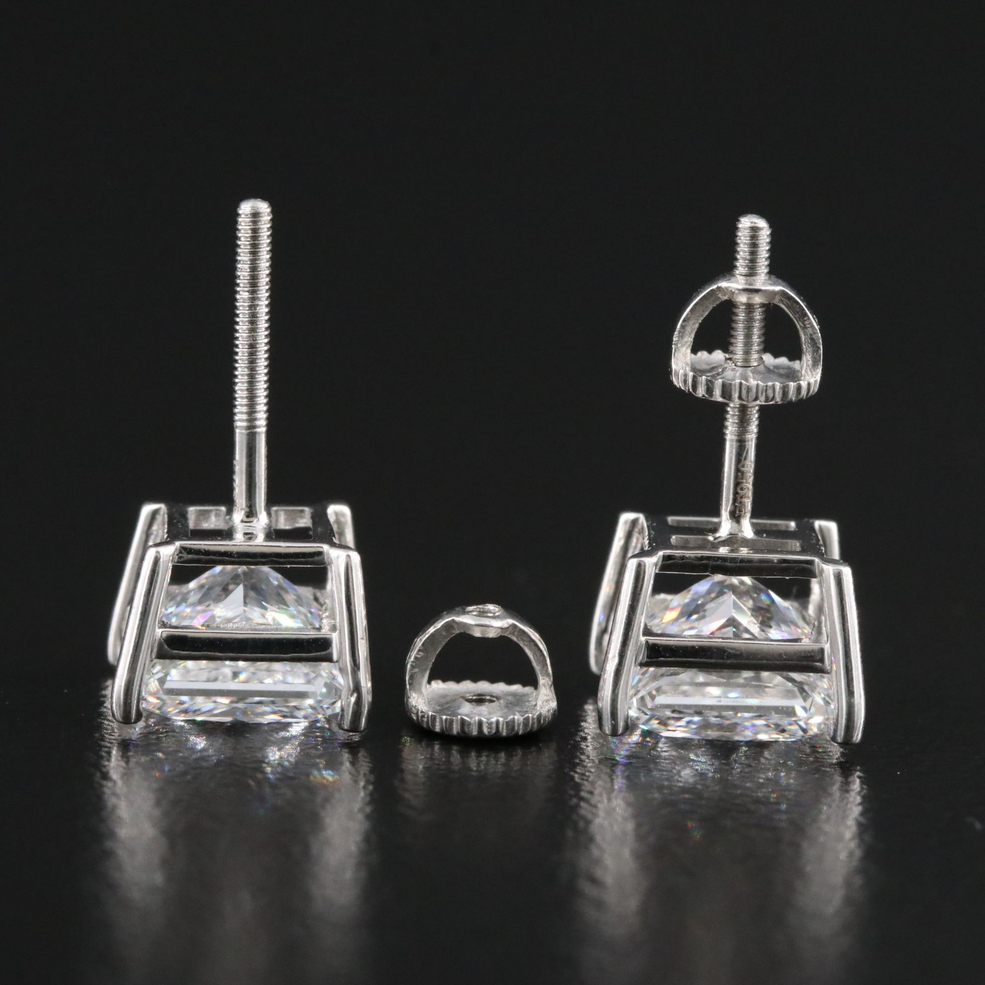 Platinum 4.80 CTW Lab Grown Diamond Stud Earrings with IGI Reports