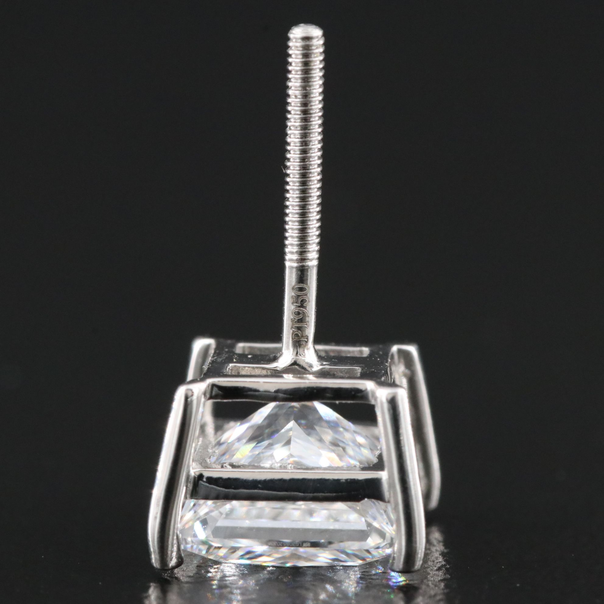Platinum 4.80 CTW Lab Grown Diamond Stud Earrings with IGI Reports