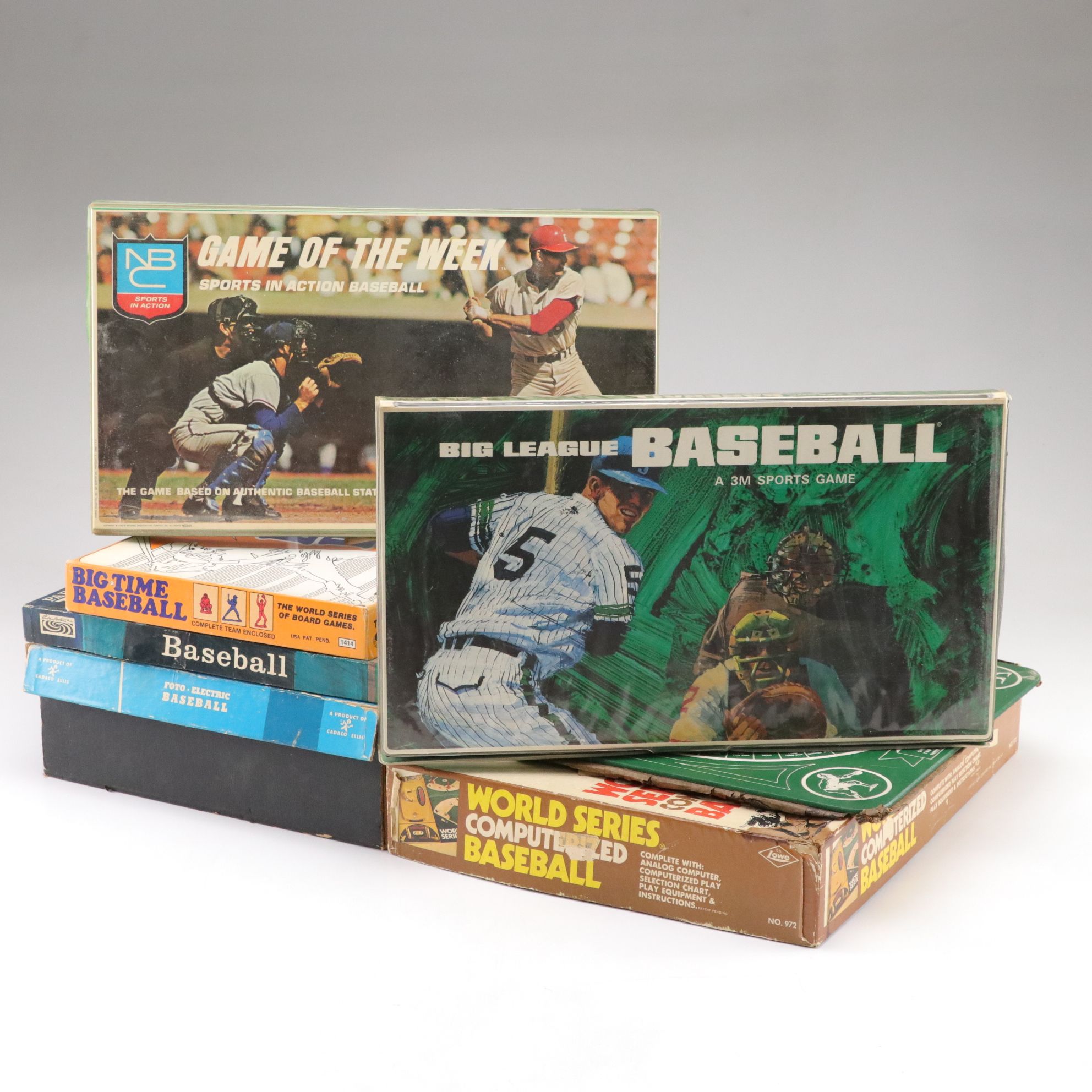 "Big League Baseball" with Other Baseball Board Games, Mid-Late 20th C.
