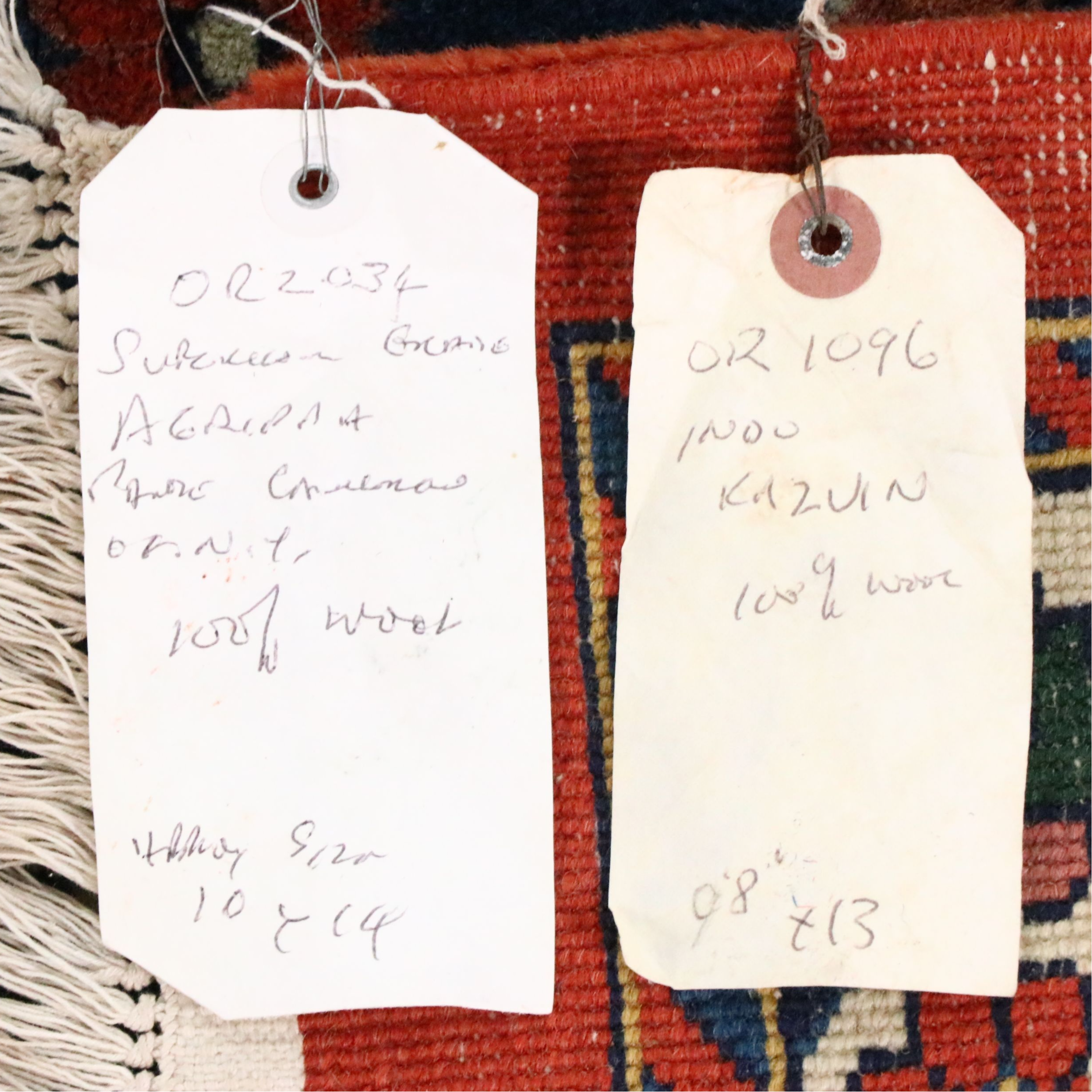 9'9 x 13'7 Hand-Knotted Indo-Persian Qazvin Room-Sized Rug