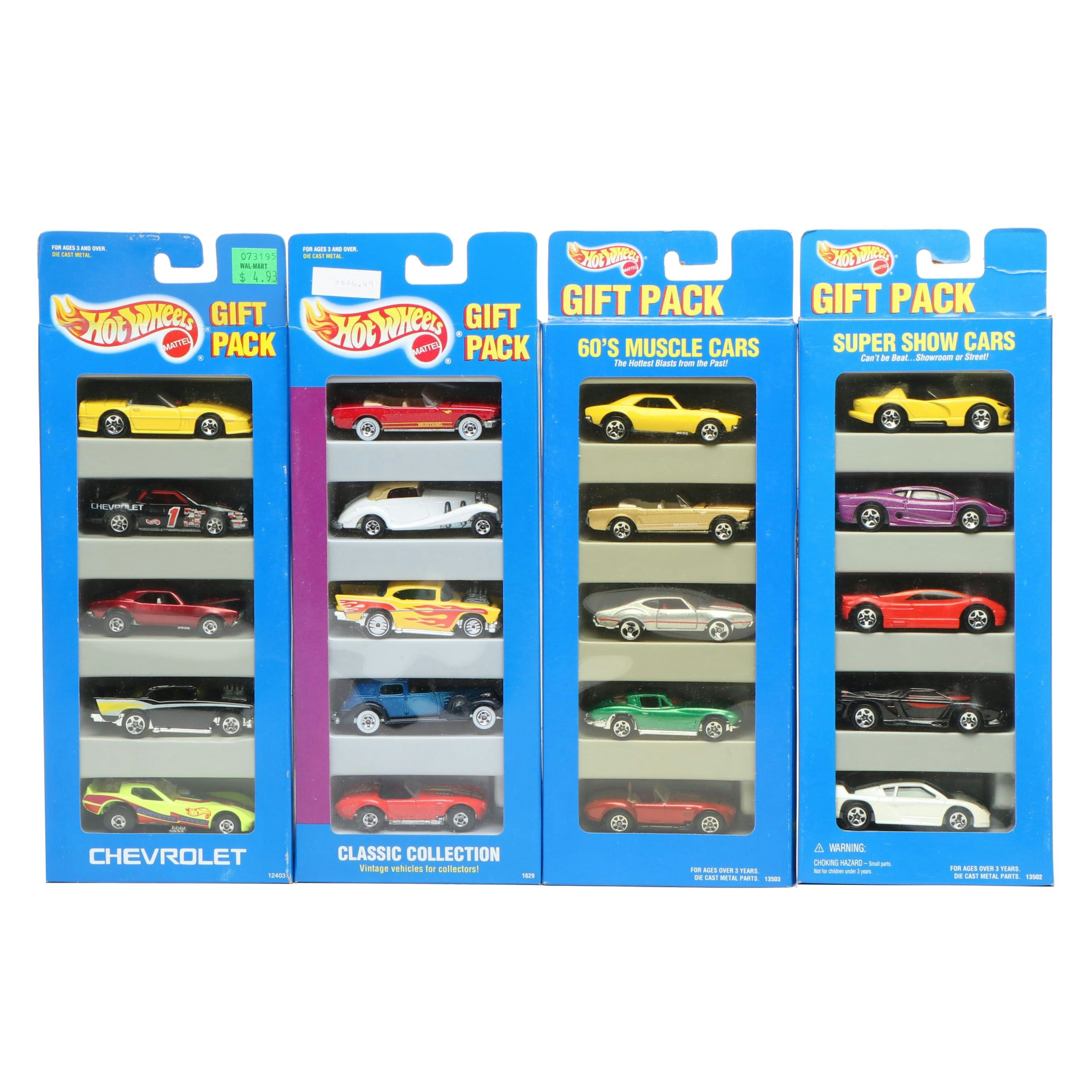 Hot Wheels "60's Muscle Cars," "Super Show Cars" and More Toy Car Gift Packs