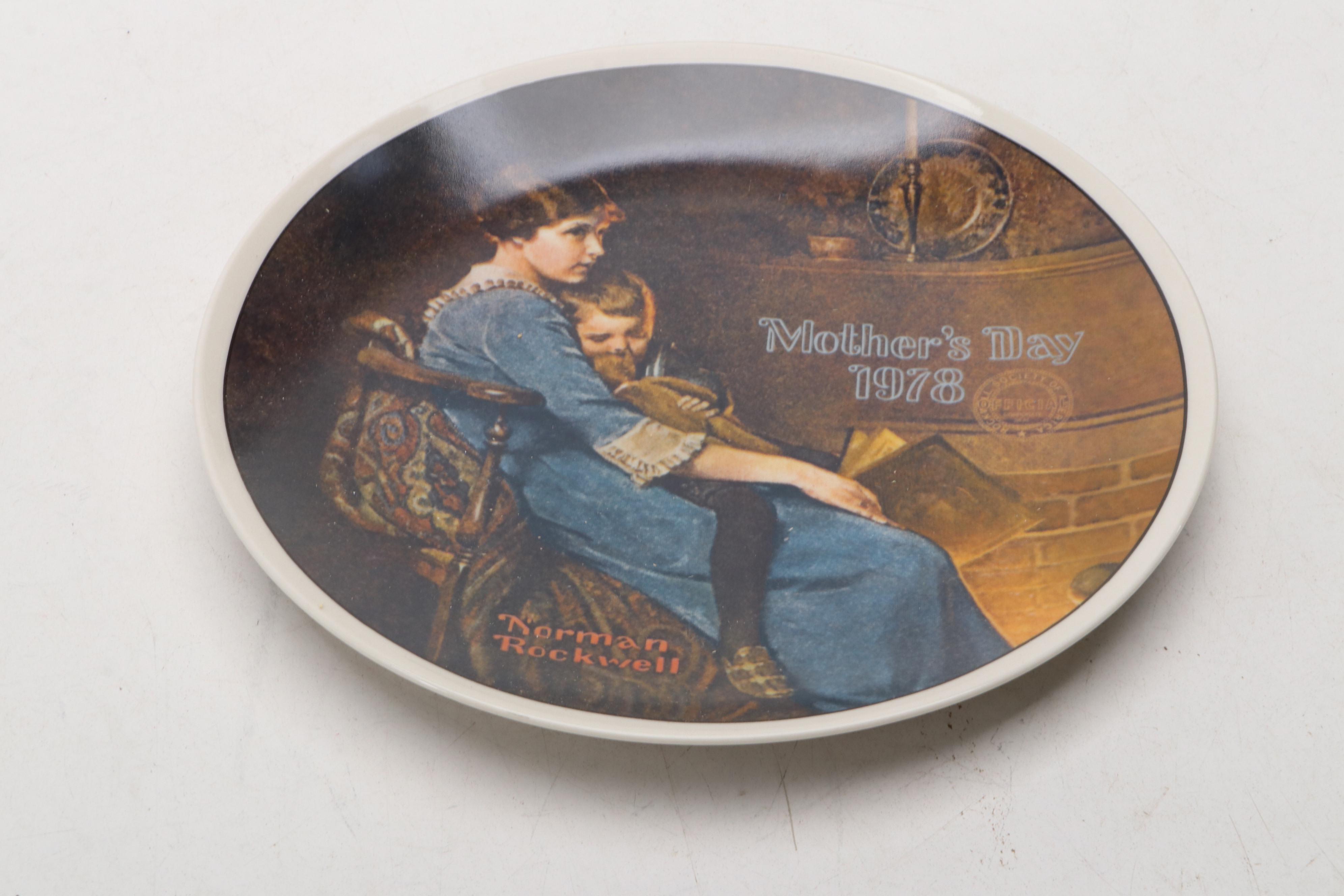 Knowles Norman Rockwell Christmas, Mother's Day, and More Collector Plates