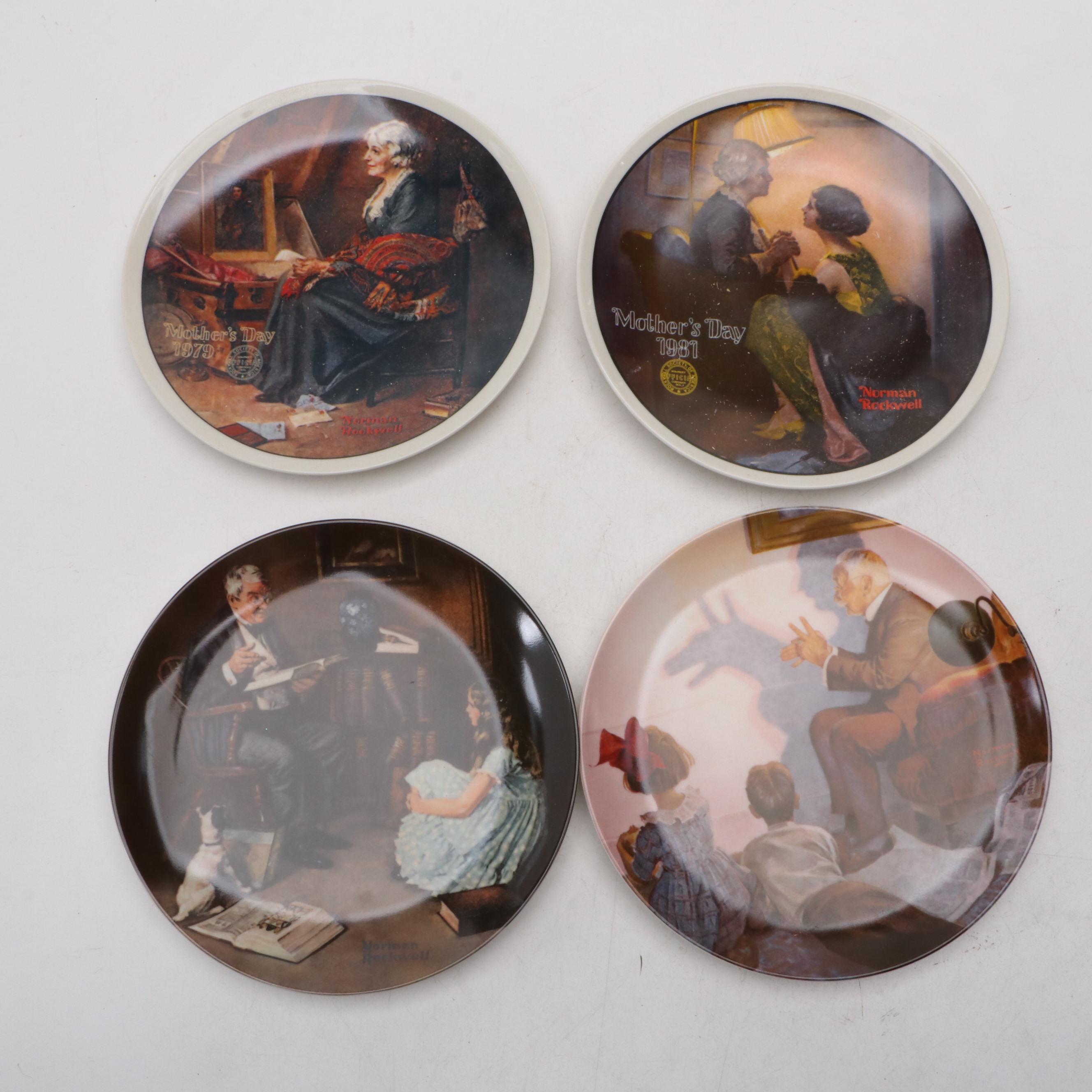 Knowles Norman Rockwell Christmas, Mother's Day, and More Collector Plates
