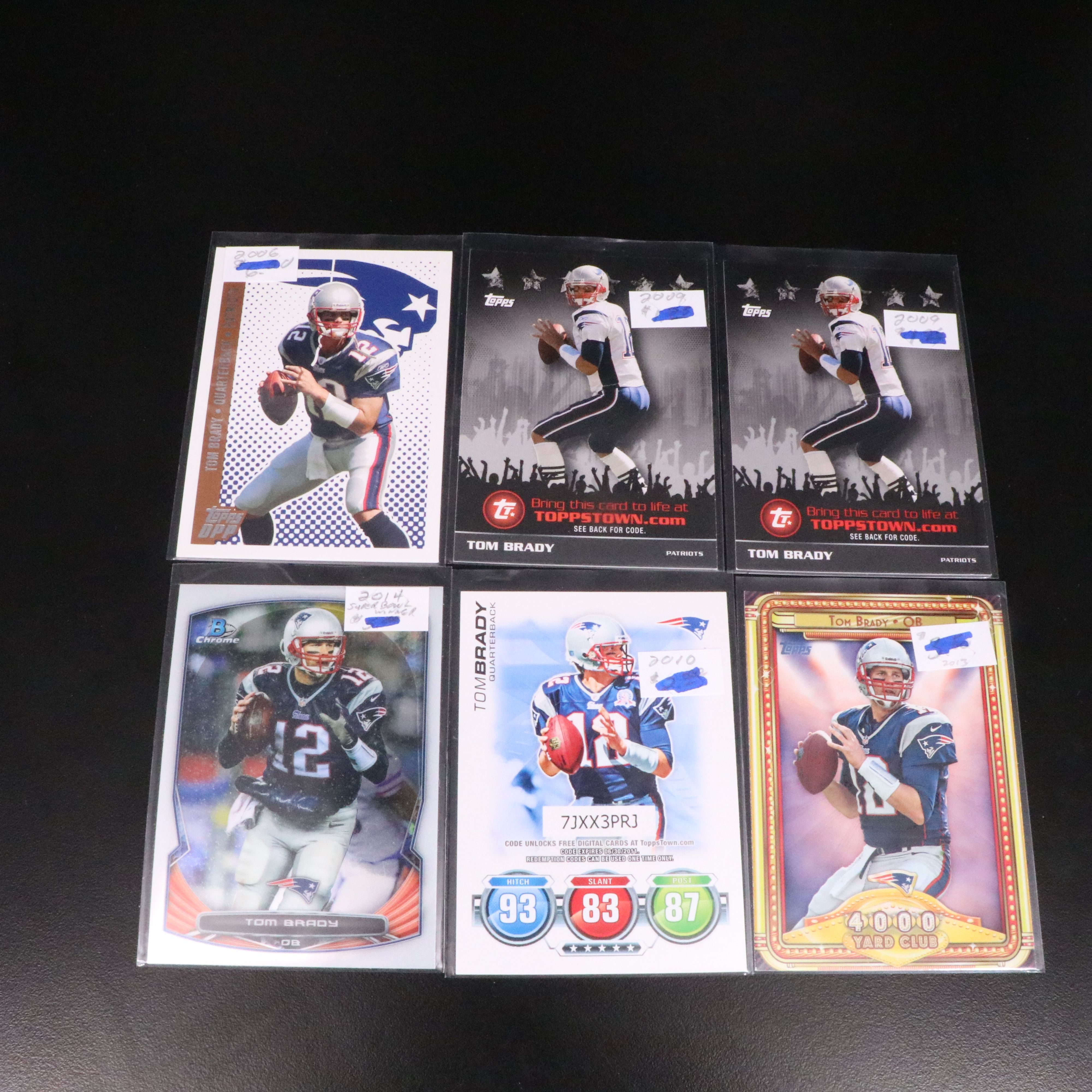 2013 Topps Travis Kelce Rookies with Tom Brady Football Cards