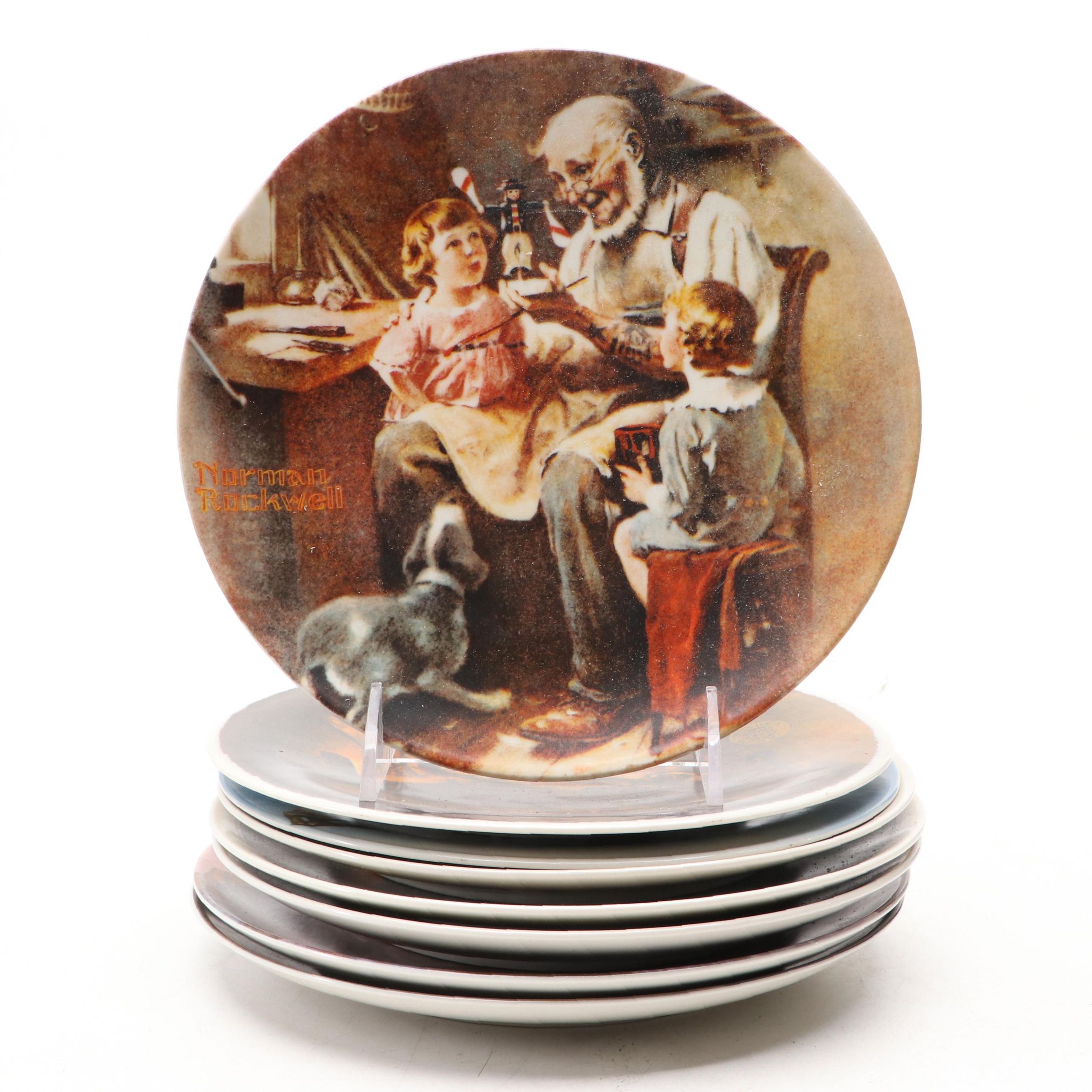 Knowles Norman Rockwell Christmas, Mother's Day, and More Collector Plates