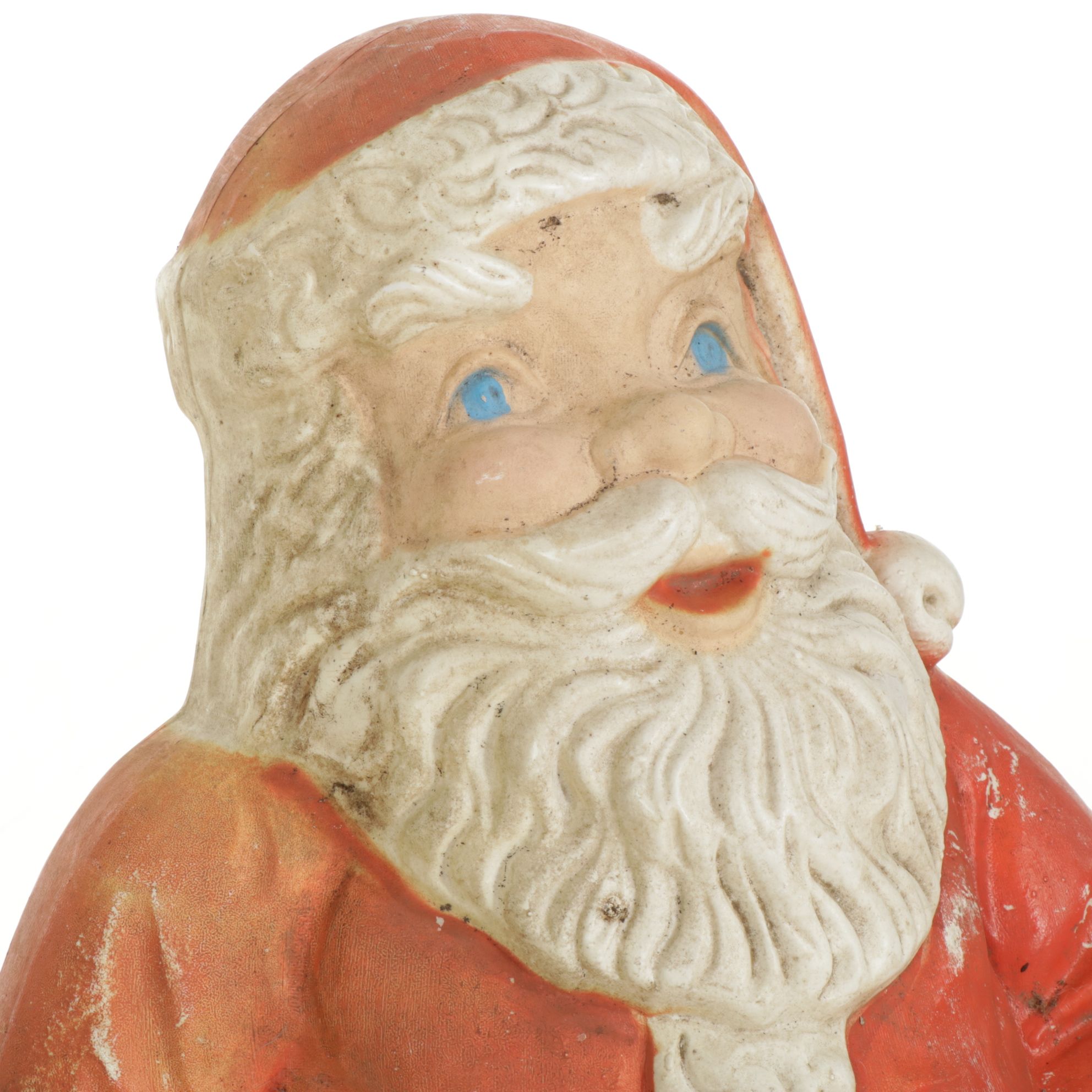 Painted Molded Plastic Santa Claus Christmas Lawn Decoration