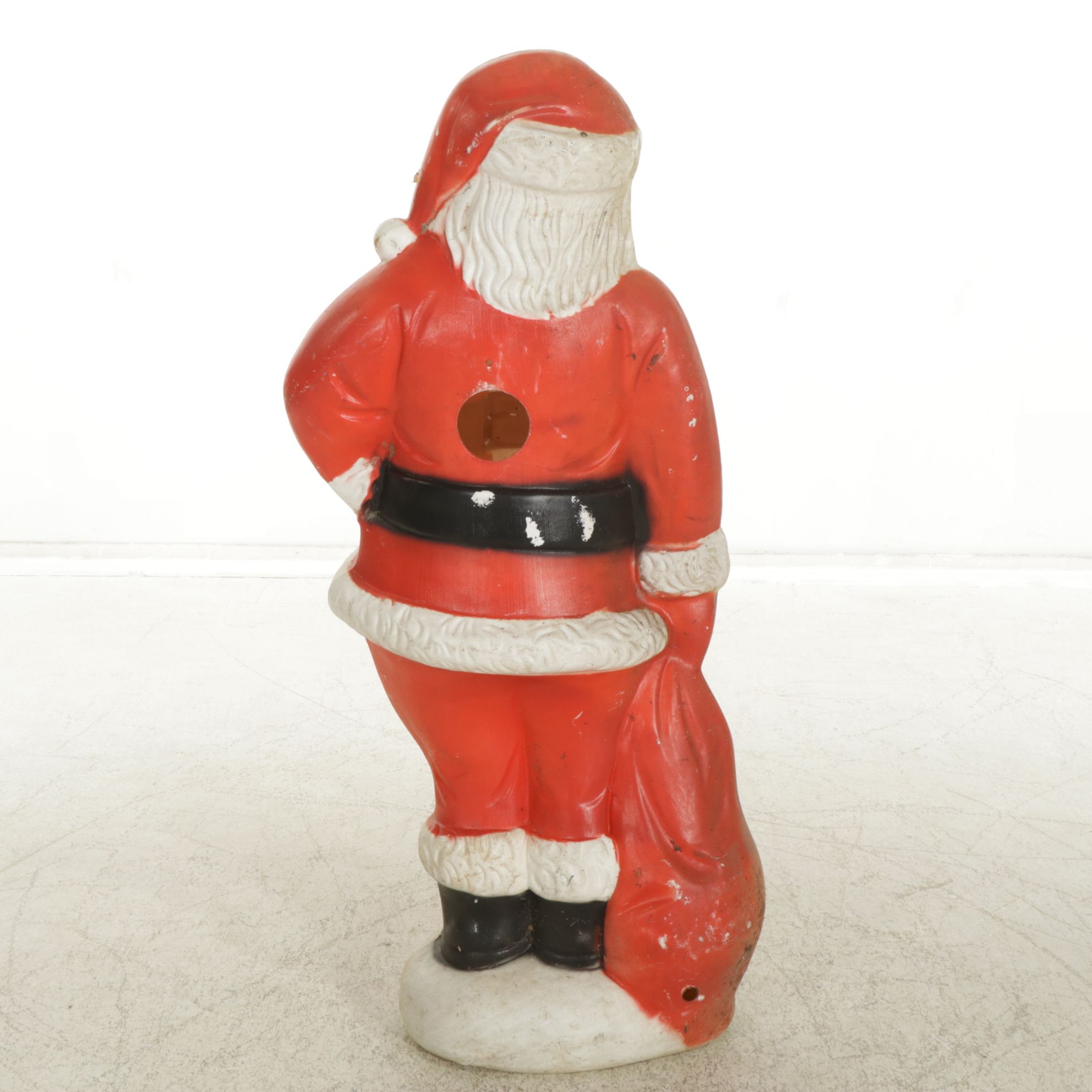 Painted Molded Plastic Santa Claus Christmas Lawn Decoration