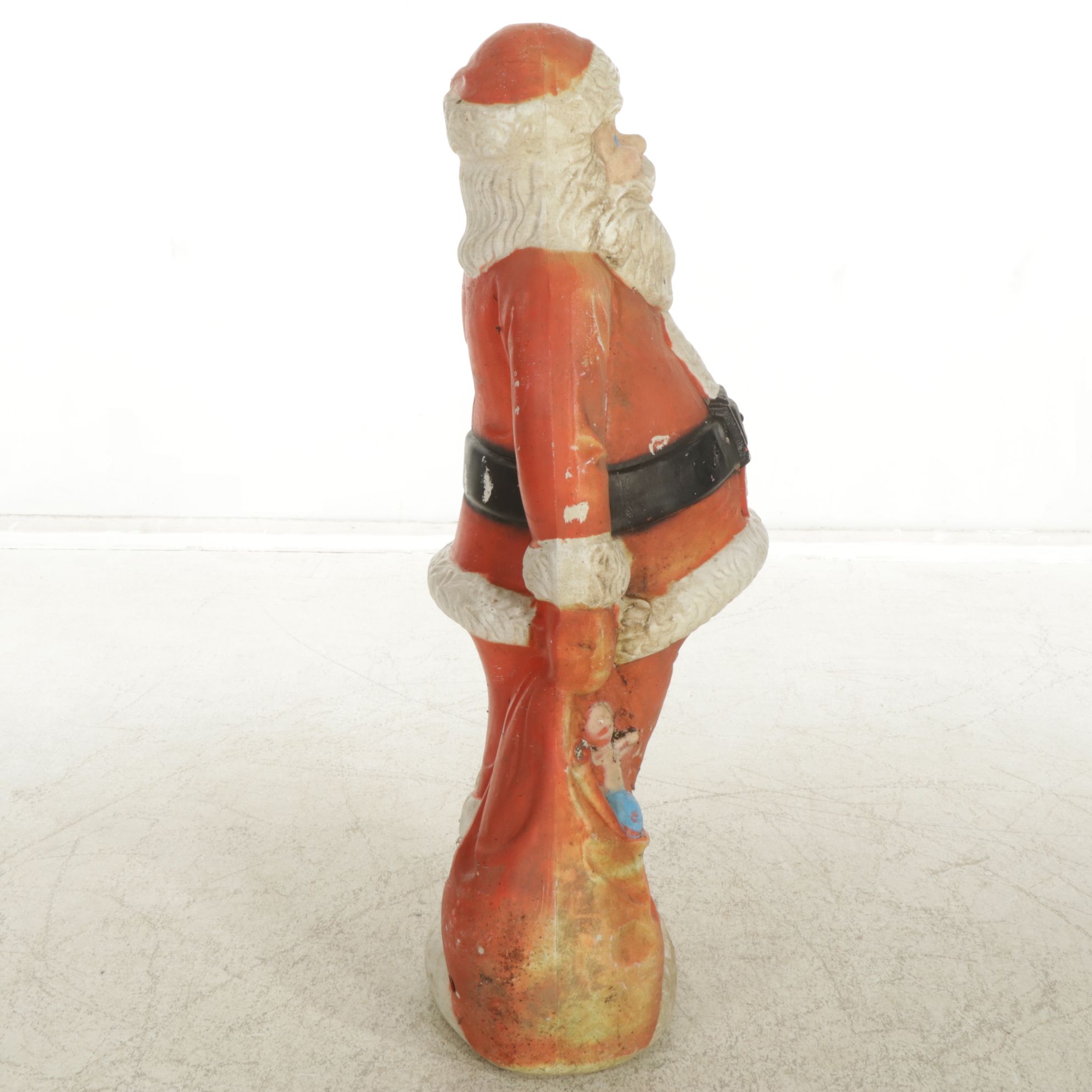 Painted Molded Plastic Santa Claus Christmas Lawn Decoration