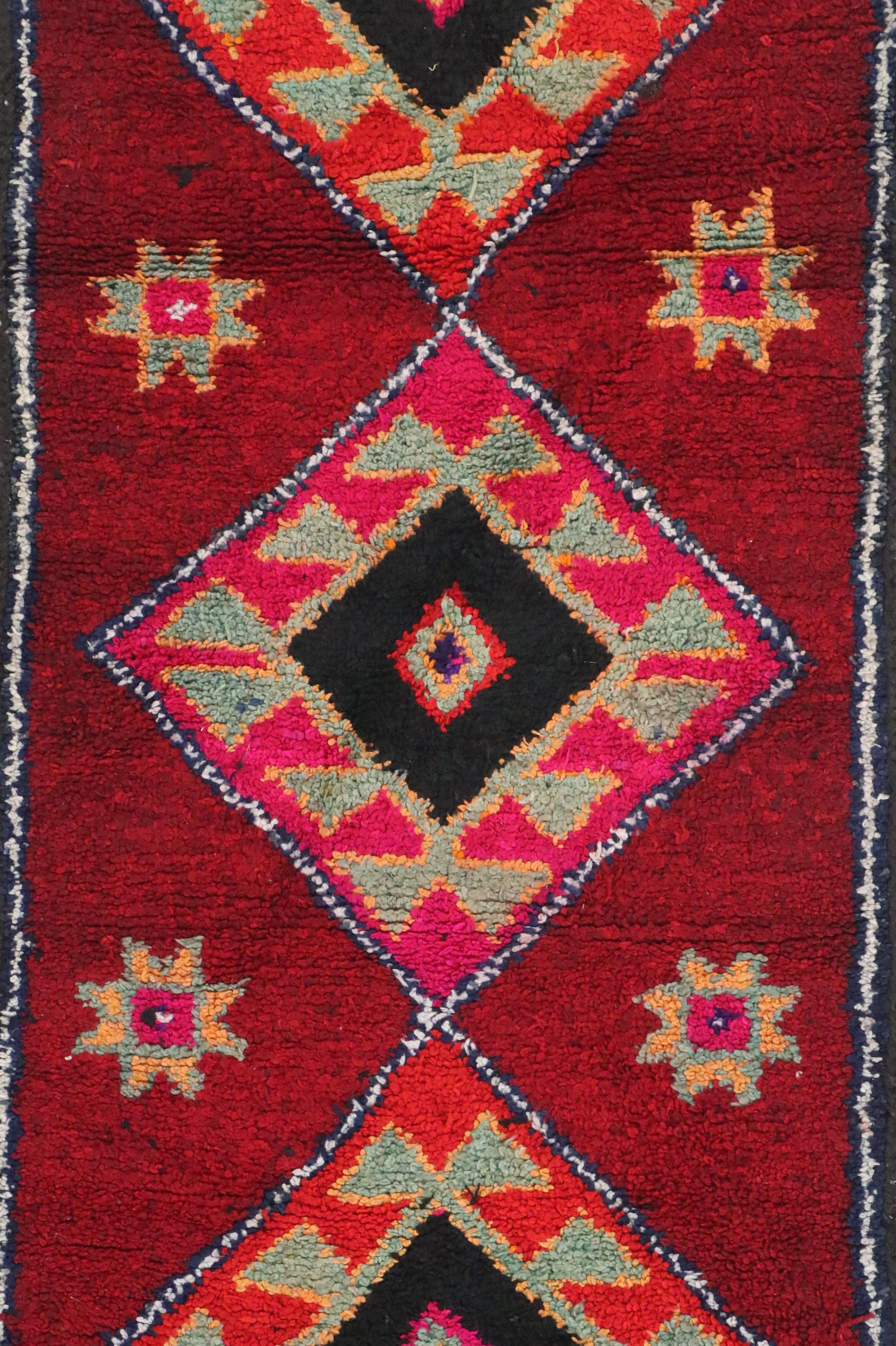 3'4 x 9'11 Hand-Knotted Moroccan Berber Long Rug