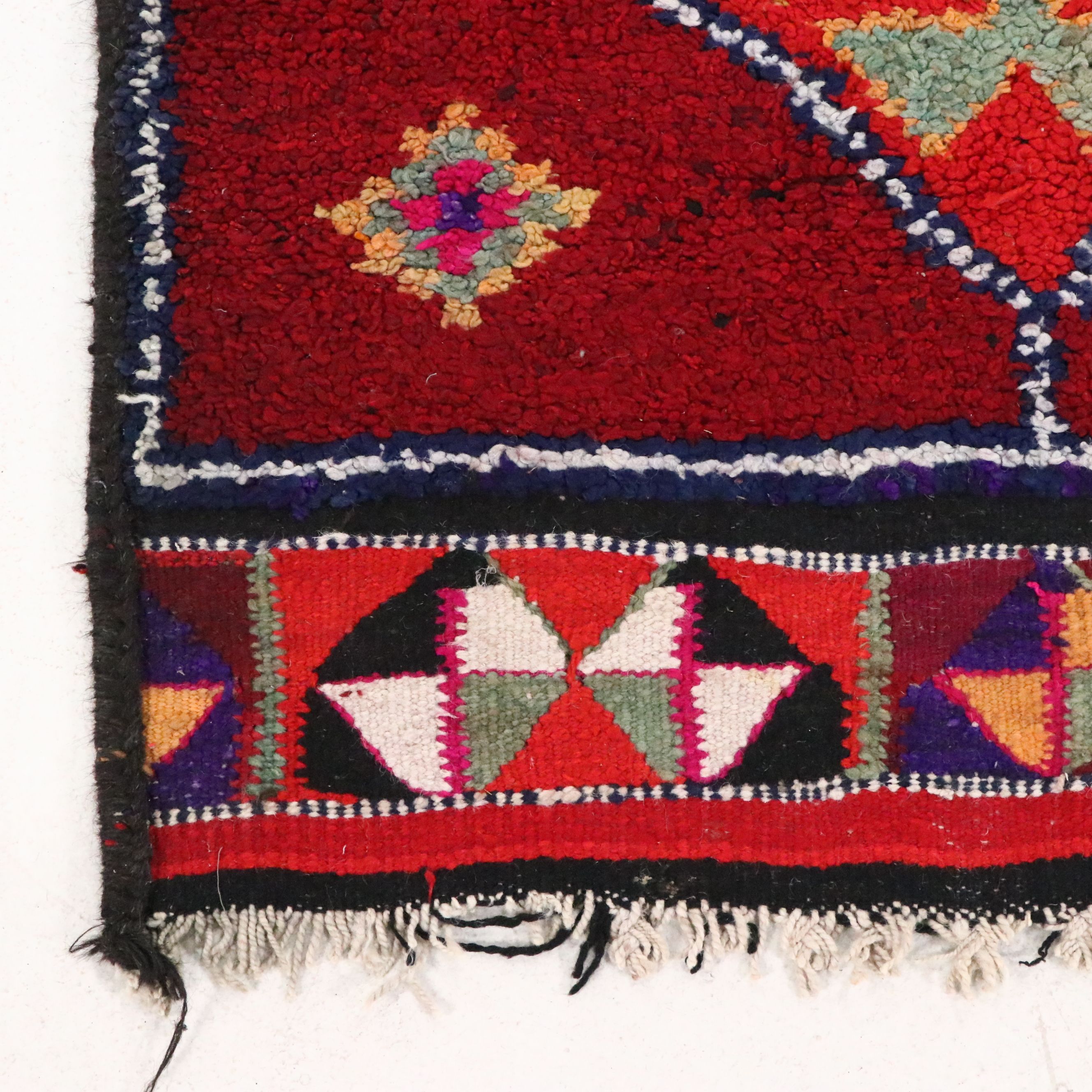 3'4 x 9'11 Hand-Knotted Moroccan Berber Long Rug