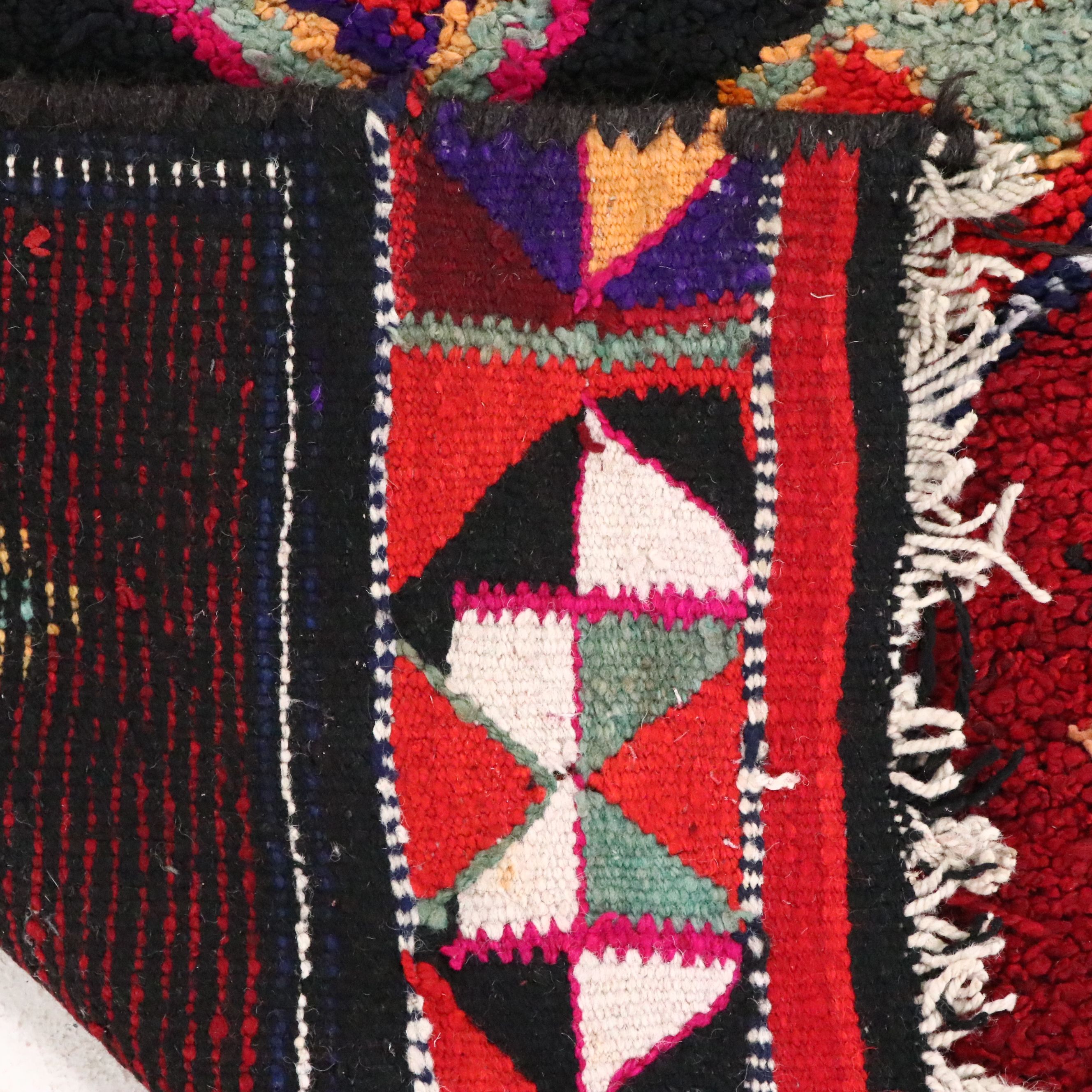 3'4 x 9'11 Hand-Knotted Moroccan Berber Long Rug