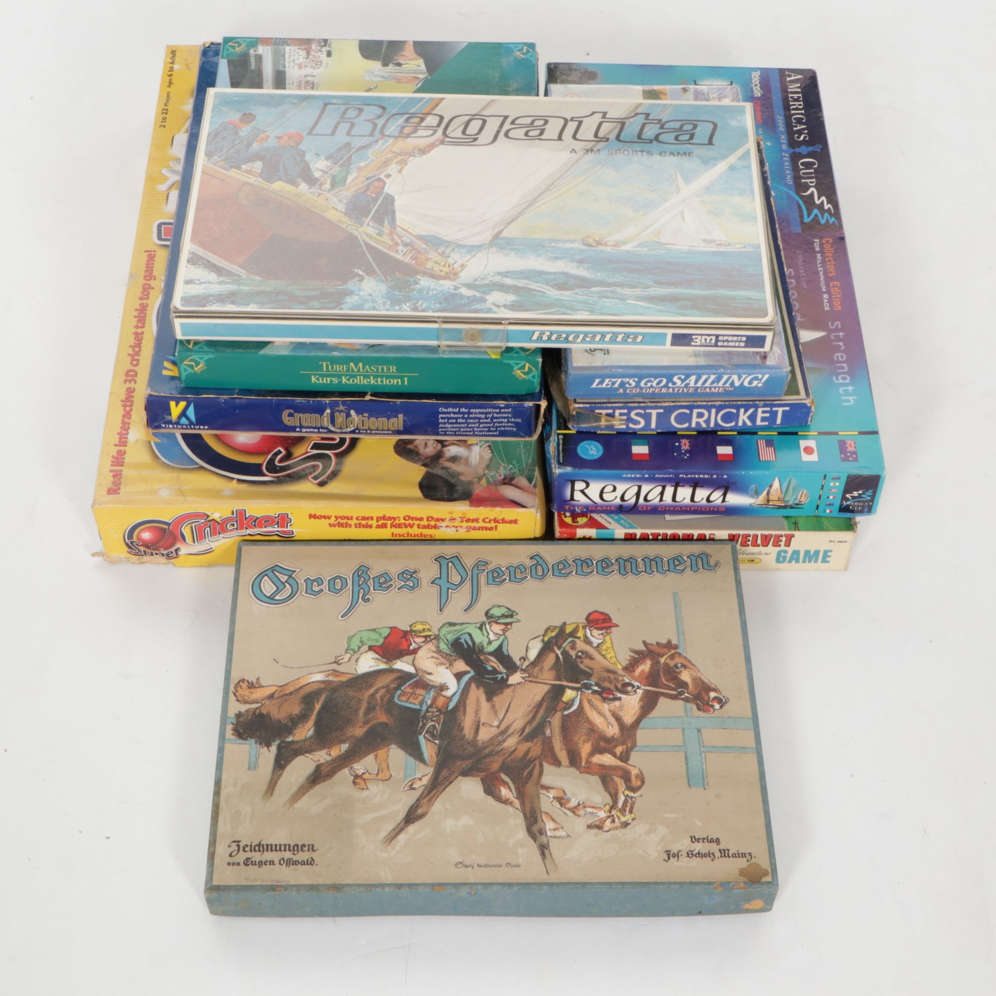 Horse, Cricket, and Sailing Themed Games Including "Test Cricket" and More