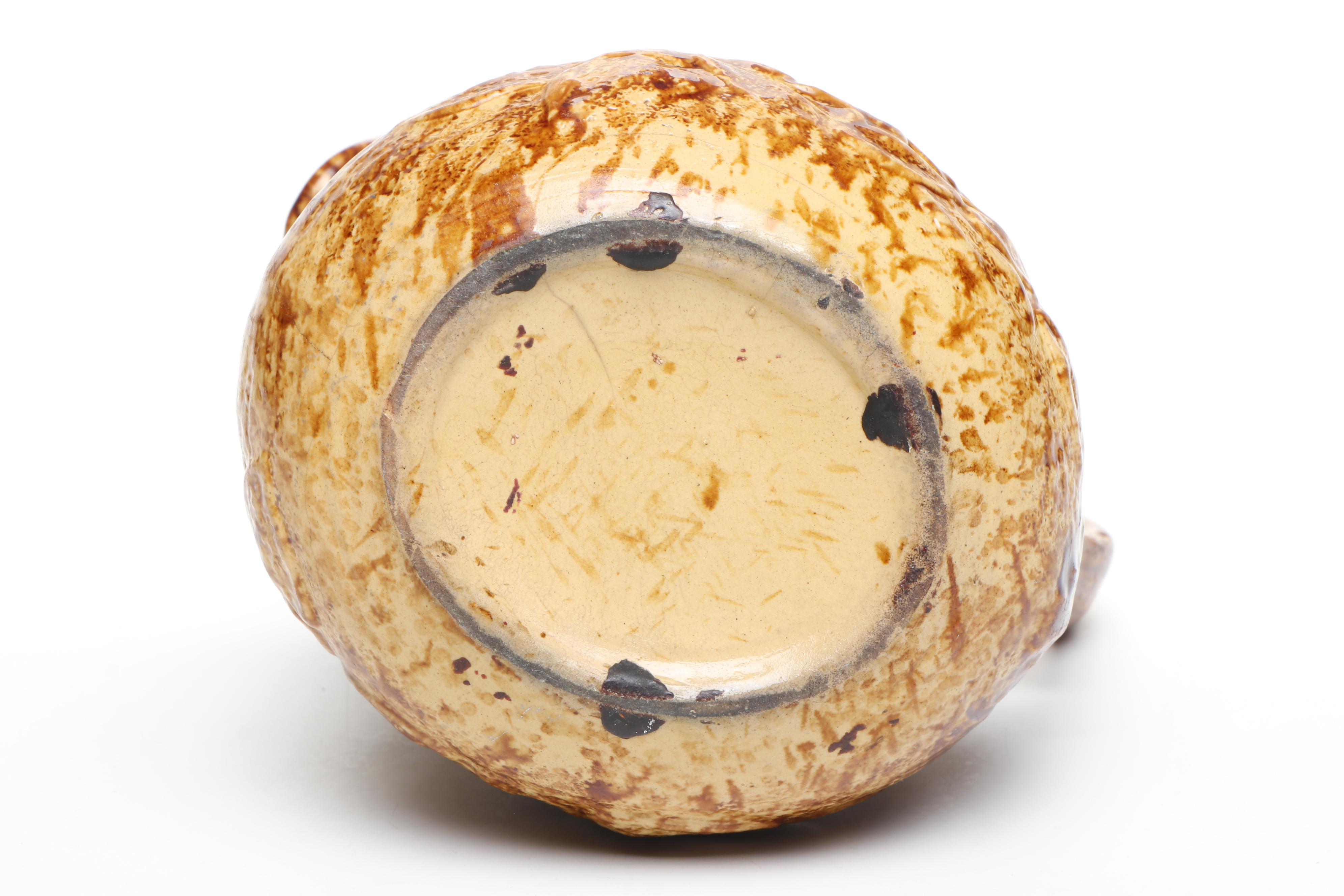 Bennington Rockingham Glazed Molded Pitcher and Bowl, Mid to Late 19th Century