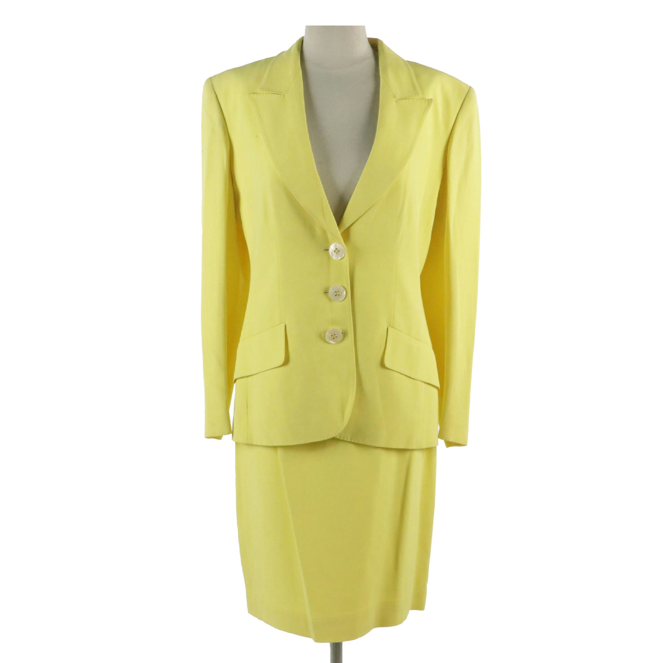 Valentino Miss V Yellow Skirt Suit