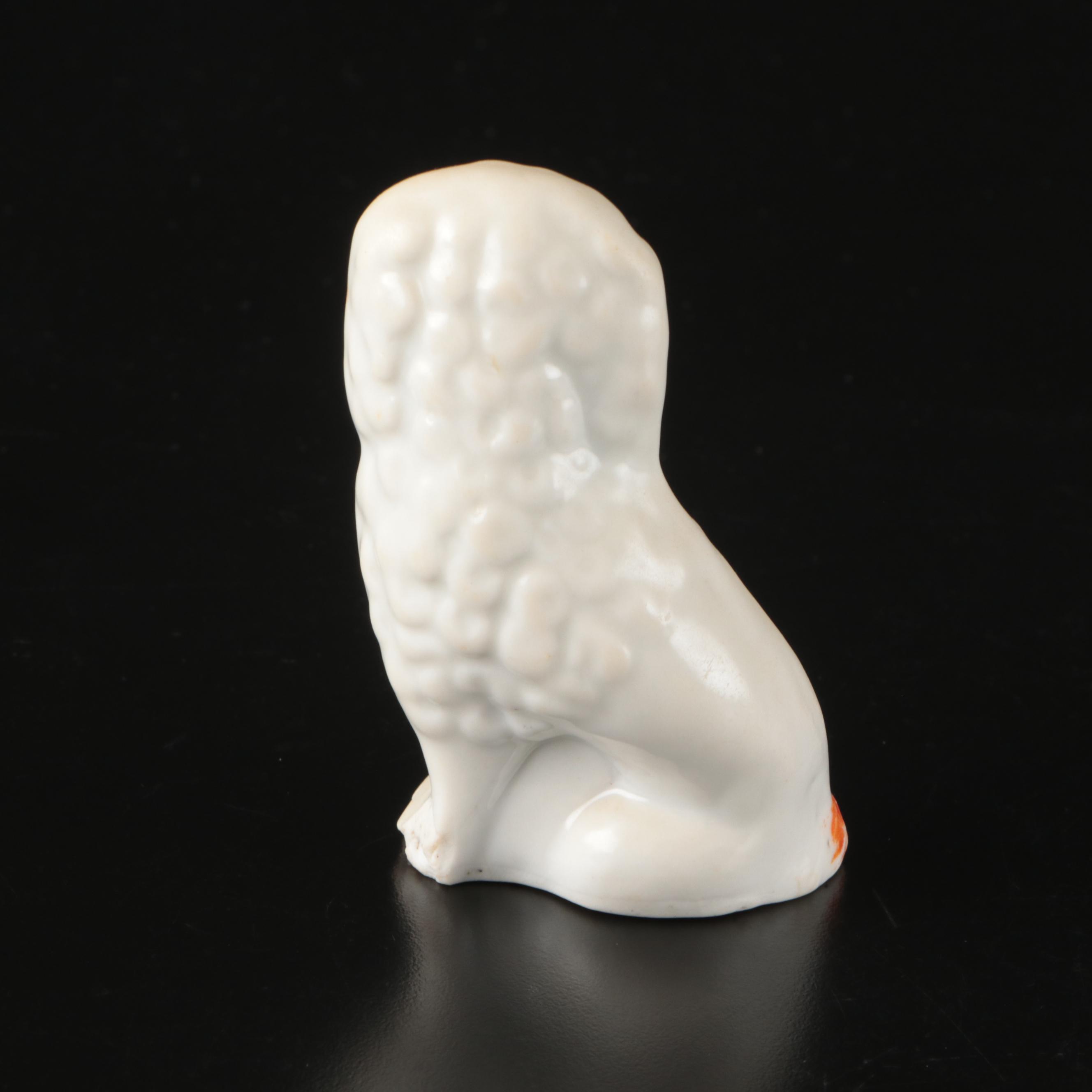 Confetti Poodles with Staffordshire and Other Animals Figurines