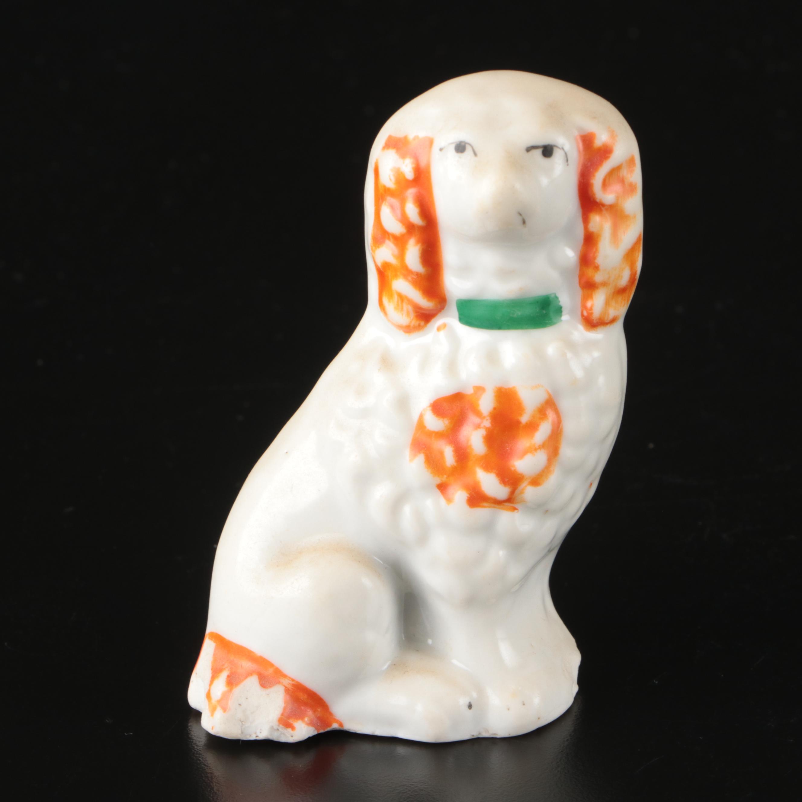 Confetti Poodles with Staffordshire and Other Animals Figurines