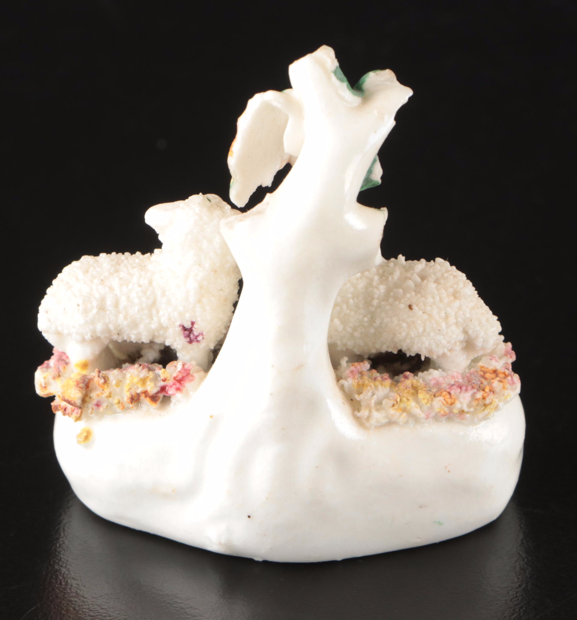 Confetti Poodles with Staffordshire and Other Animals Figurines