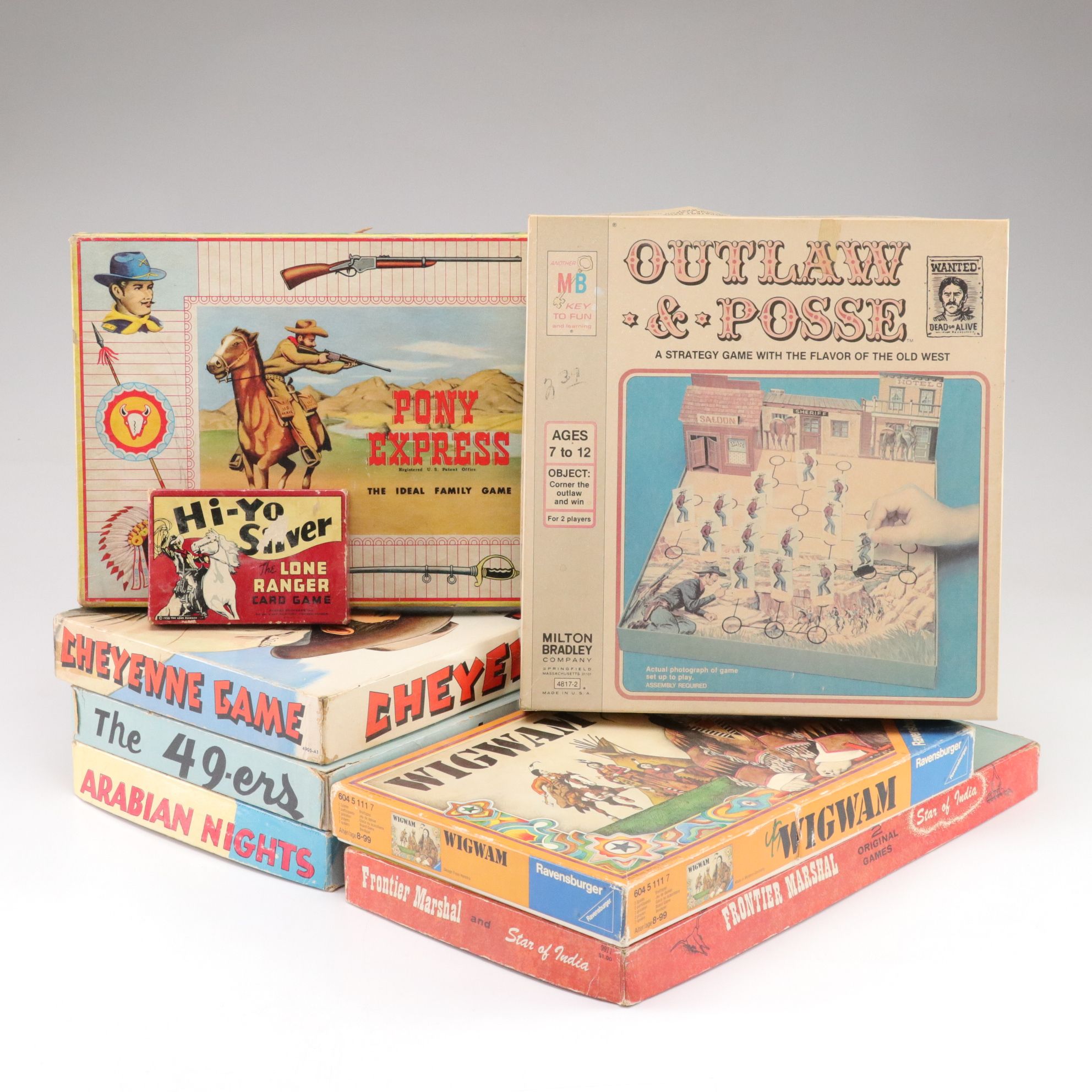 "Outlaw & Posse," "Pony Express" with "Hi-Yo Silver" & More Western Games, 1970s