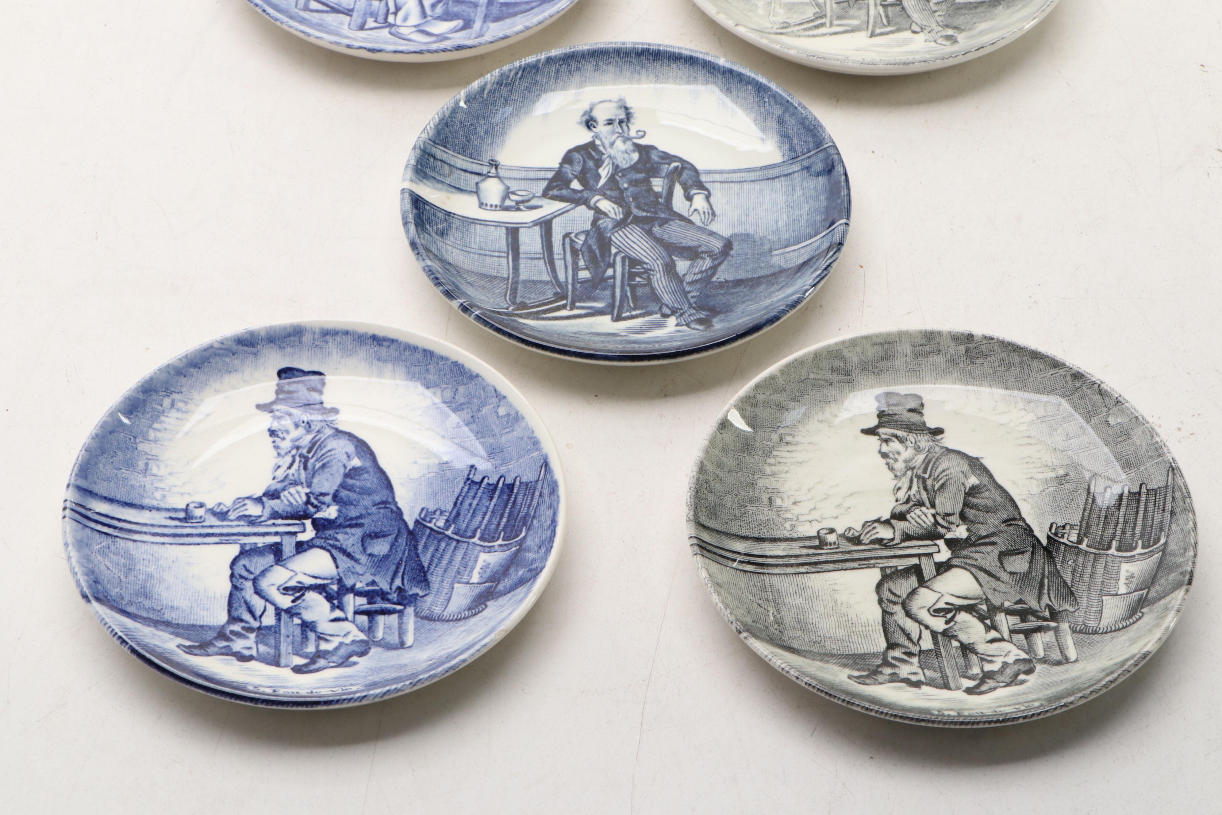 Royal Sphinx and Boch Drink Themed Ceramic Coasters, Mid to Late 20th Century