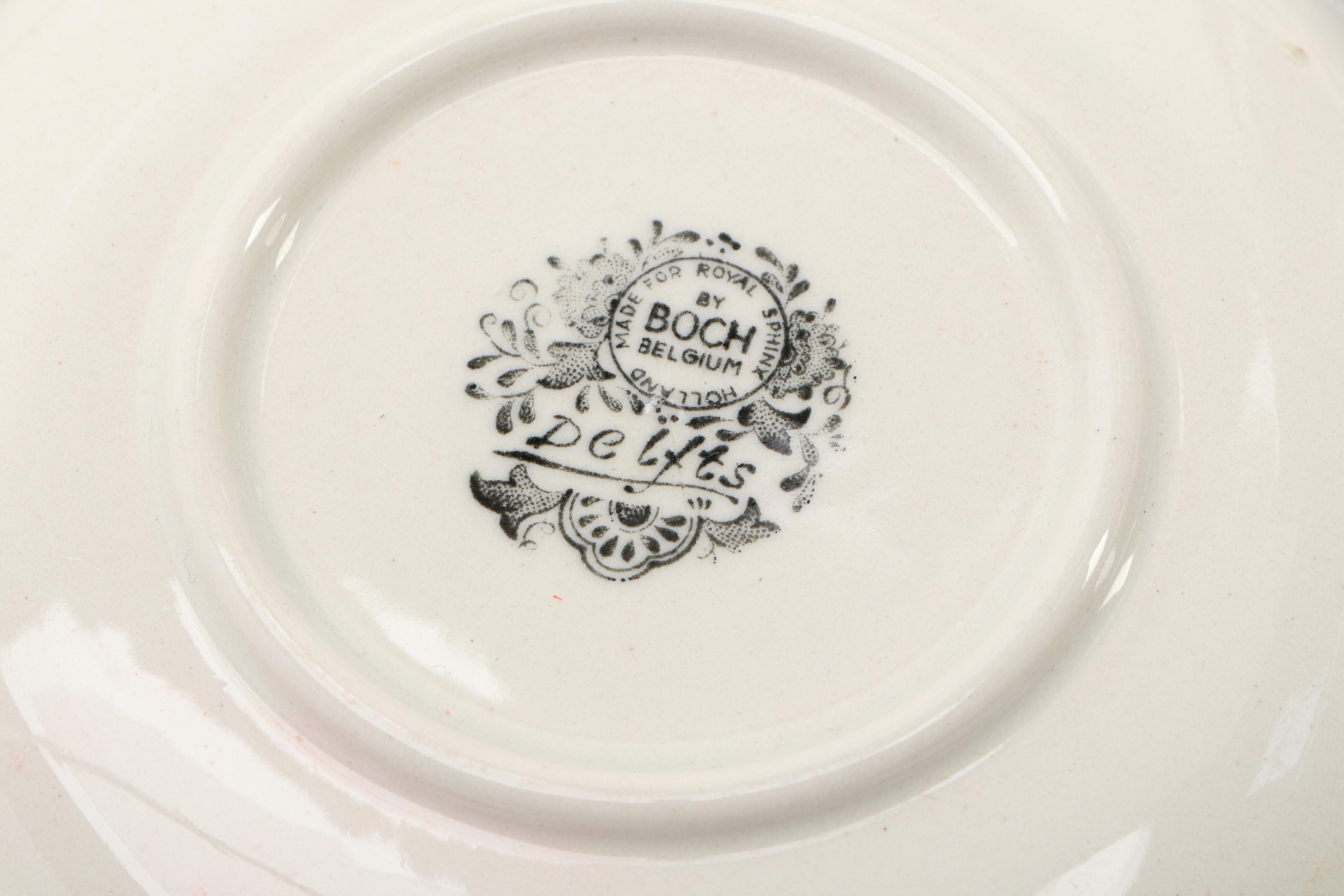 Royal Sphinx and Boch Drink Themed Ceramic Coasters, Mid to Late 20th Century