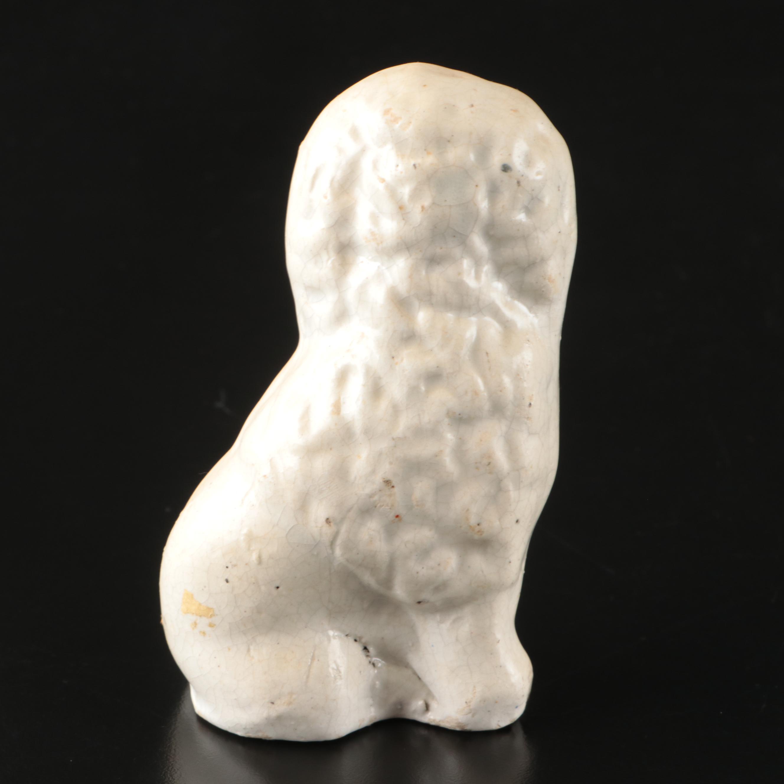 Staffordshire and Victorian Spaniels and Cat Figurines, Mid to Late 19th Century