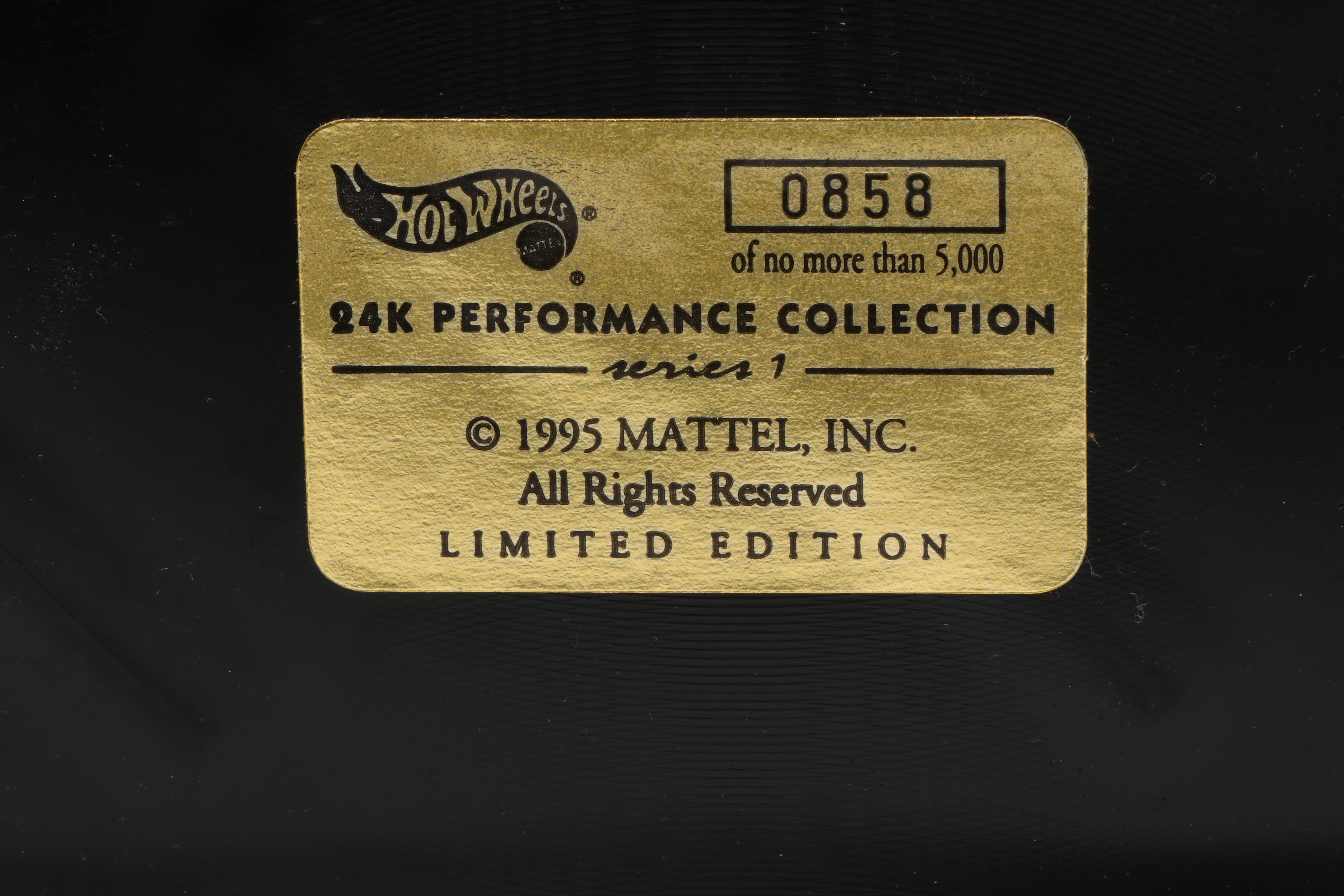 Hot Wheels 24K Performance Collection Series 1 Limited Edition in Display