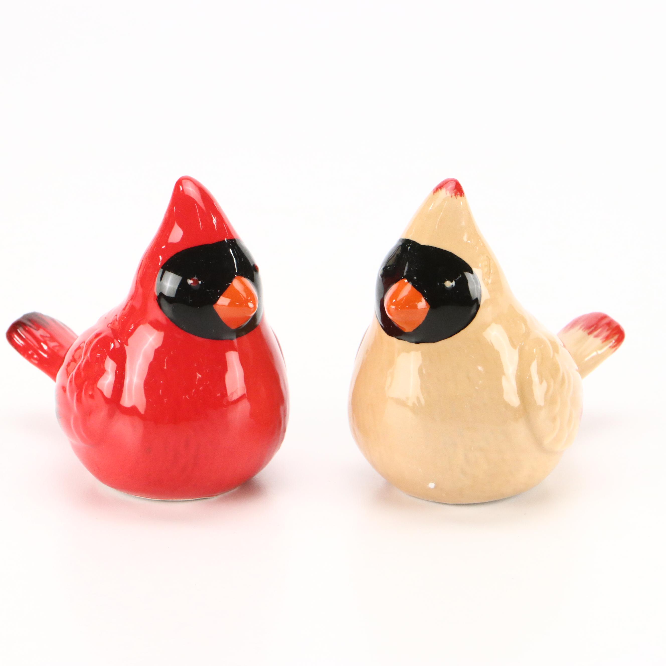 Jim Shore Resin Angel Figurines with Fitz & Floyd Mug and Cardinal Shakers