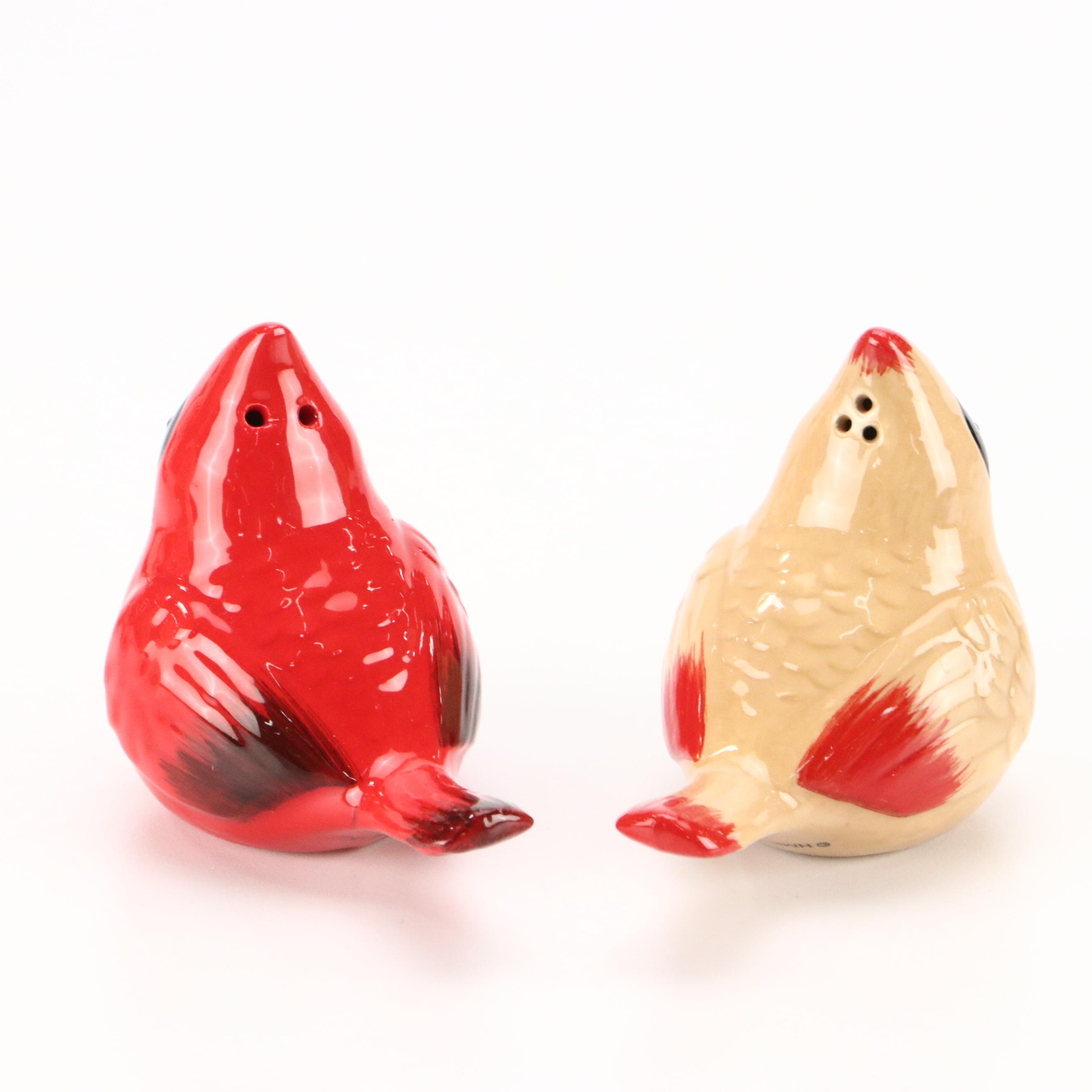 Jim Shore Resin Angel Figurines with Fitz & Floyd Mug and Cardinal Shakers