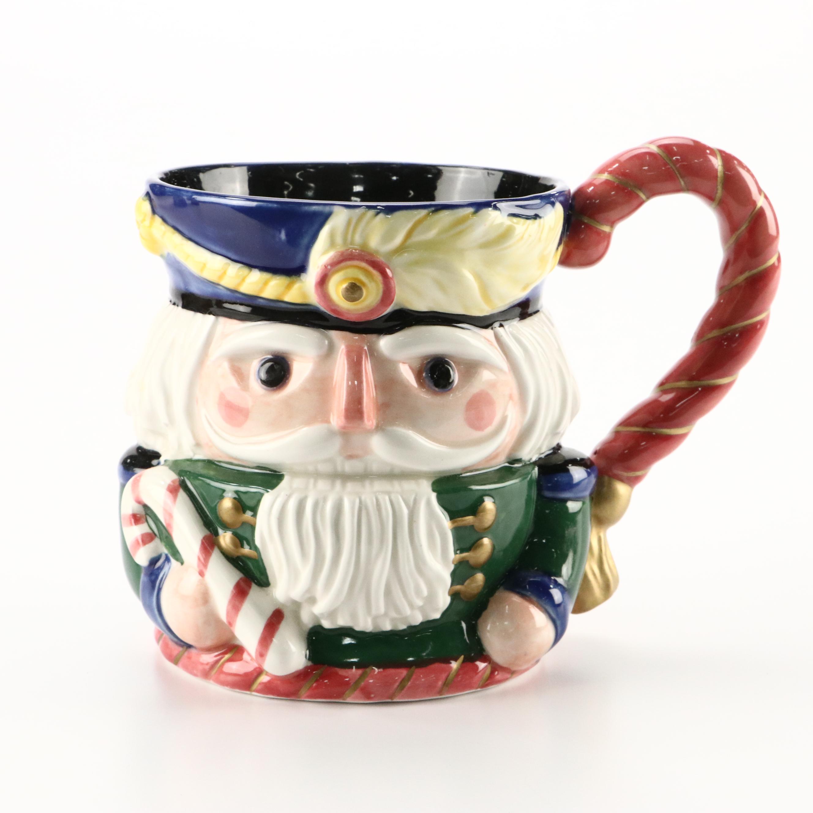 Jim Shore Resin Angel Figurines with Fitz & Floyd Mug and Cardinal Shakers