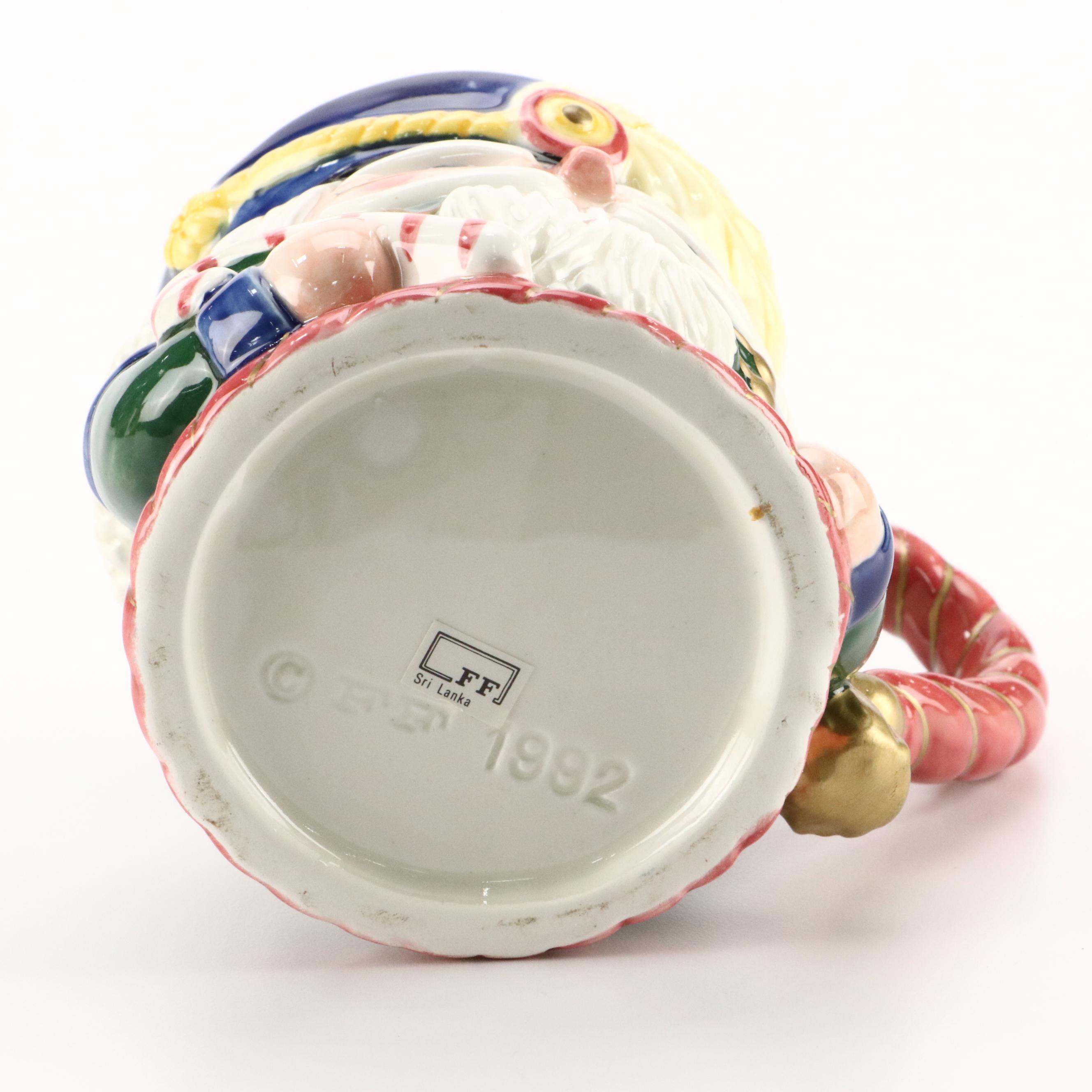 Jim Shore Resin Angel Figurines with Fitz & Floyd Mug and Cardinal Shakers