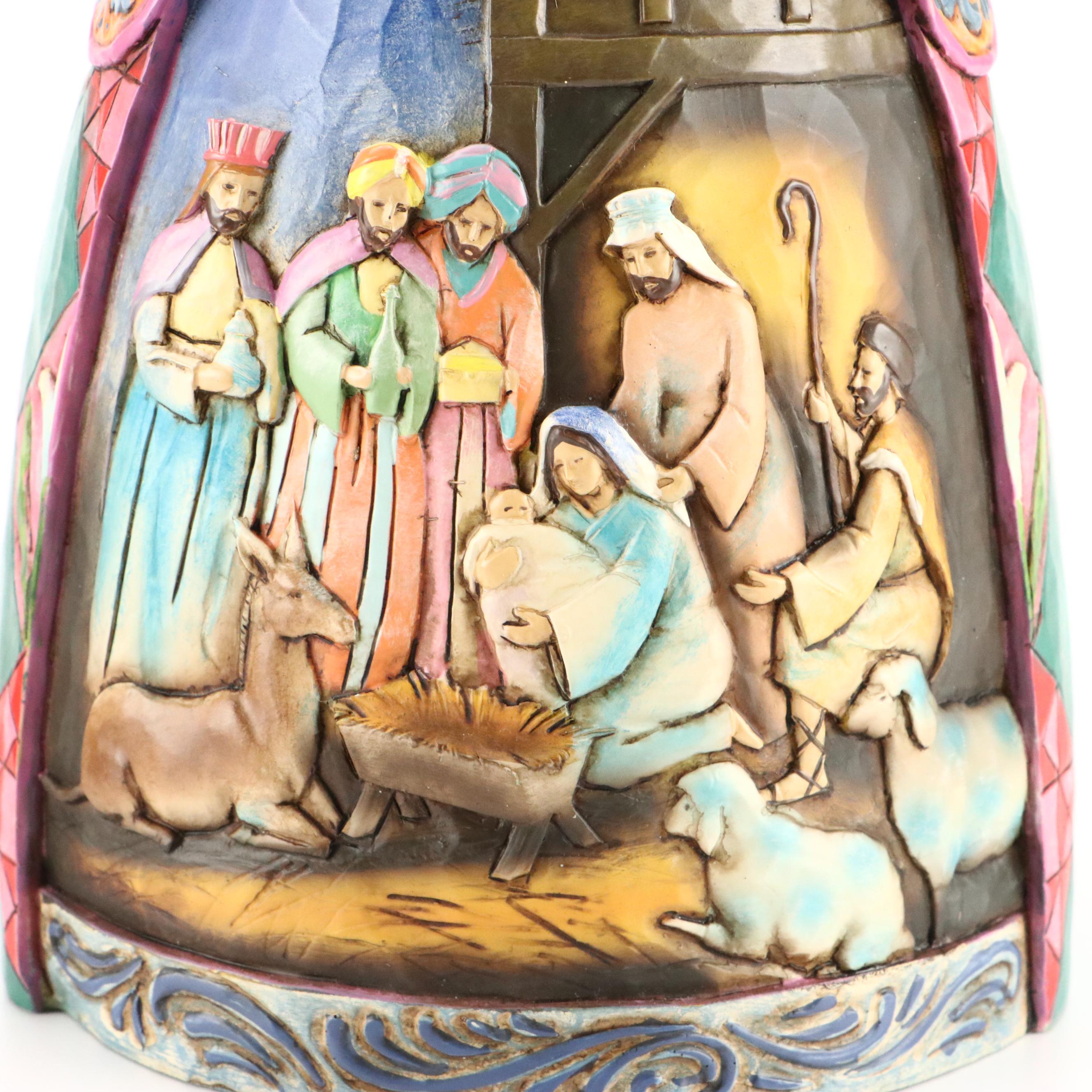 Jim Shore Resin Angel Figurines with Fitz & Floyd Mug and Cardinal Shakers