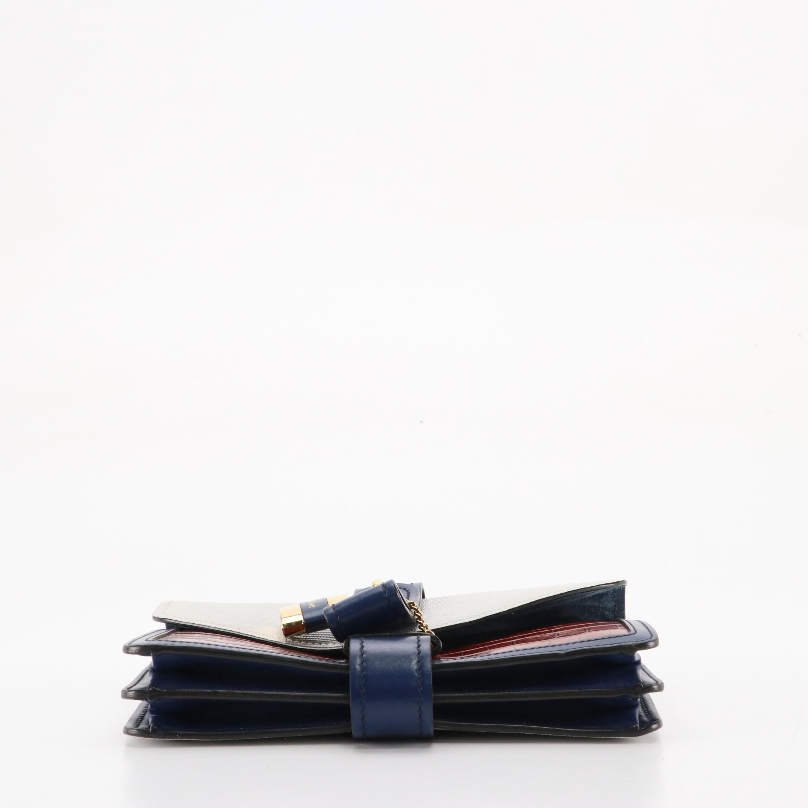 Chloé Aby Lock Chain Strap Bag in Croc Embossed, Lizard and Calfskin Leathers