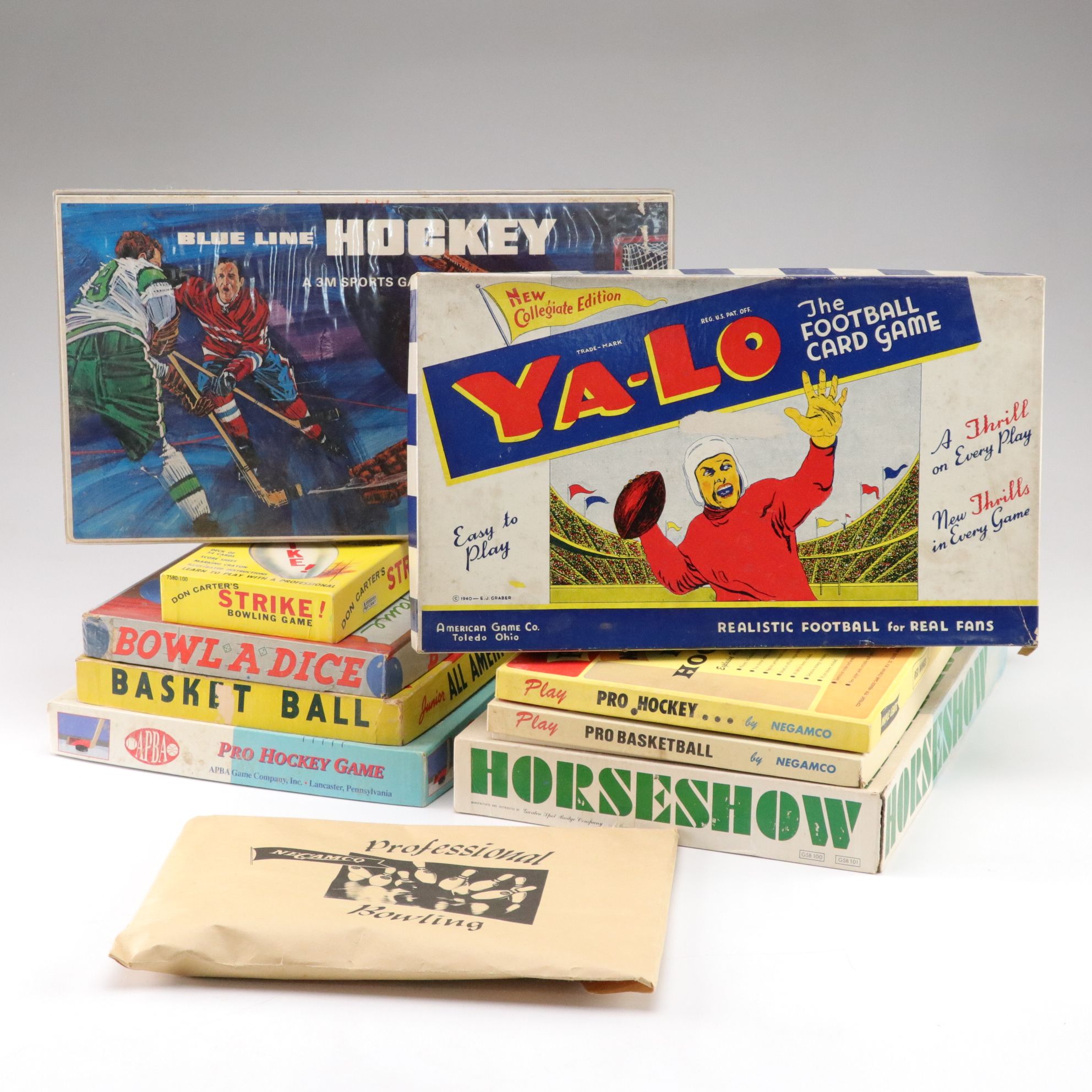 "Blue Line Hockey" with Football, Basketball, Bowling & Other Sports Board Games