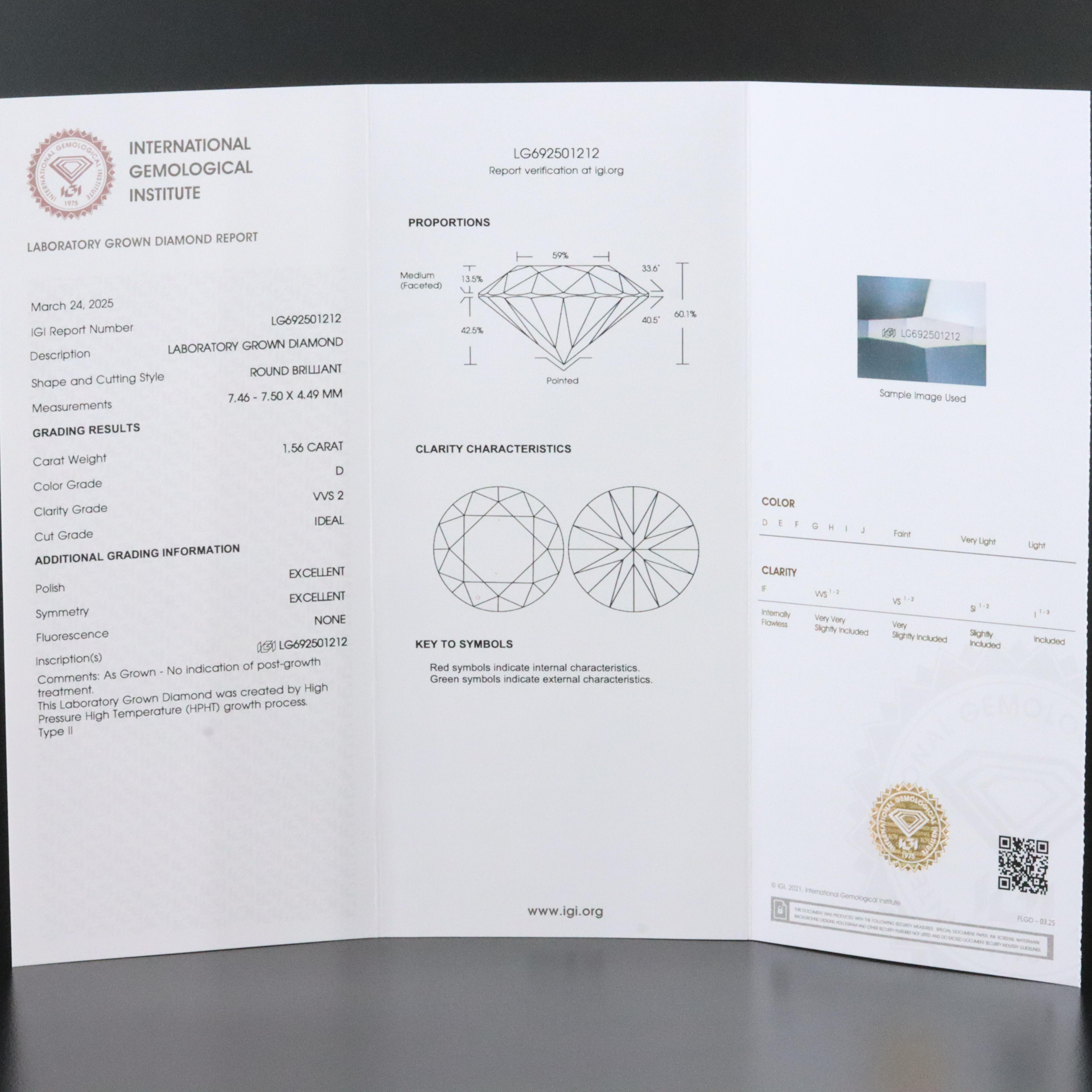 Platinum 3.12 CTW Lab Grown Diamond Stud Earrings with IGI Reports