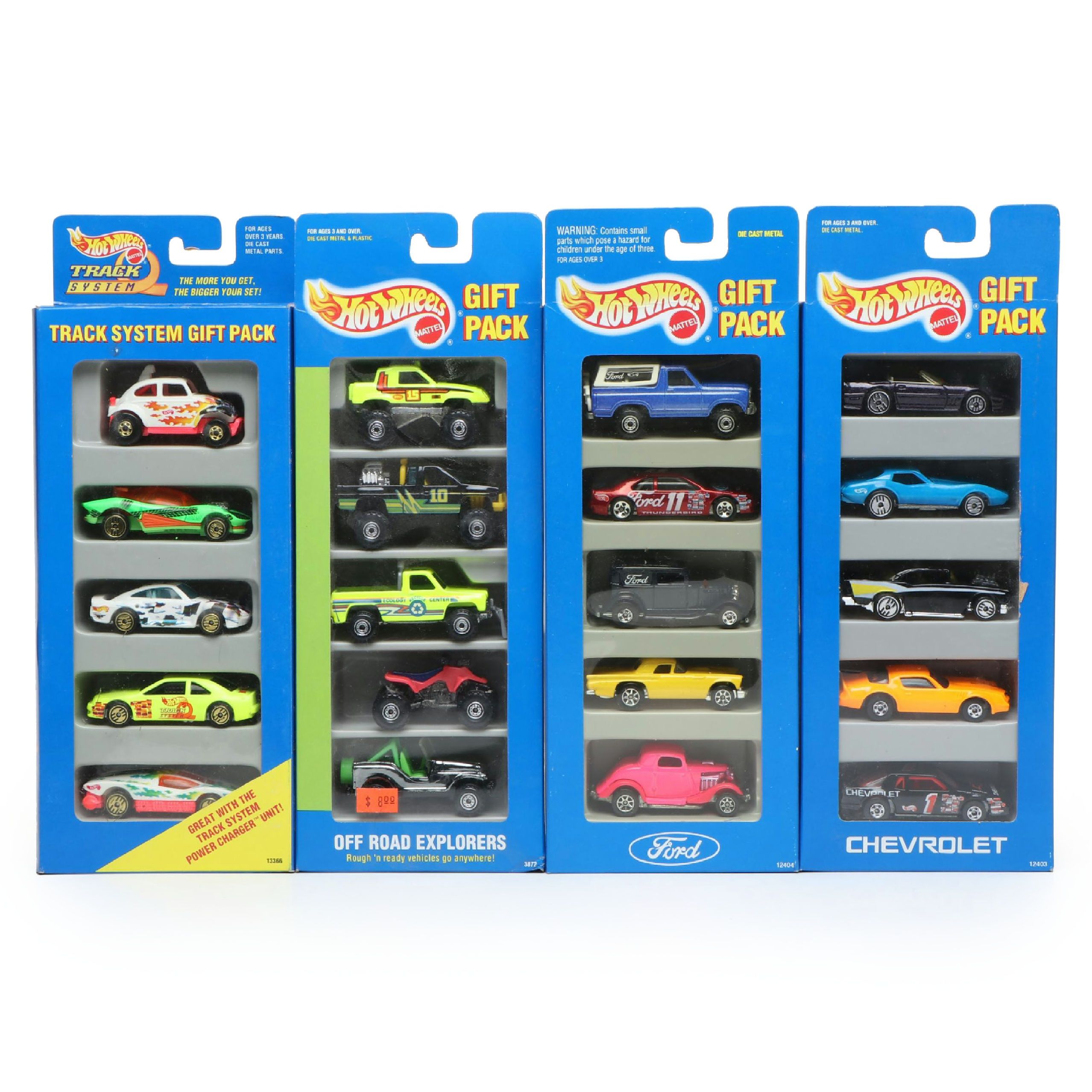 Hot Wheels "Off Road Explorers," "Ford" and More Toy Car Gift Packs, 1990s