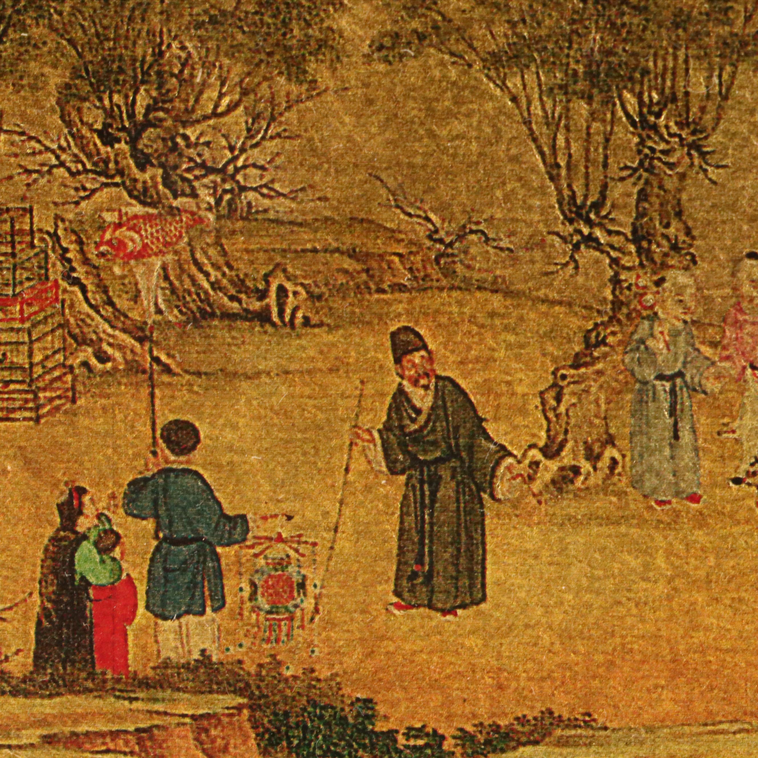 Digital Print After Chinese Genre Scroll Painting