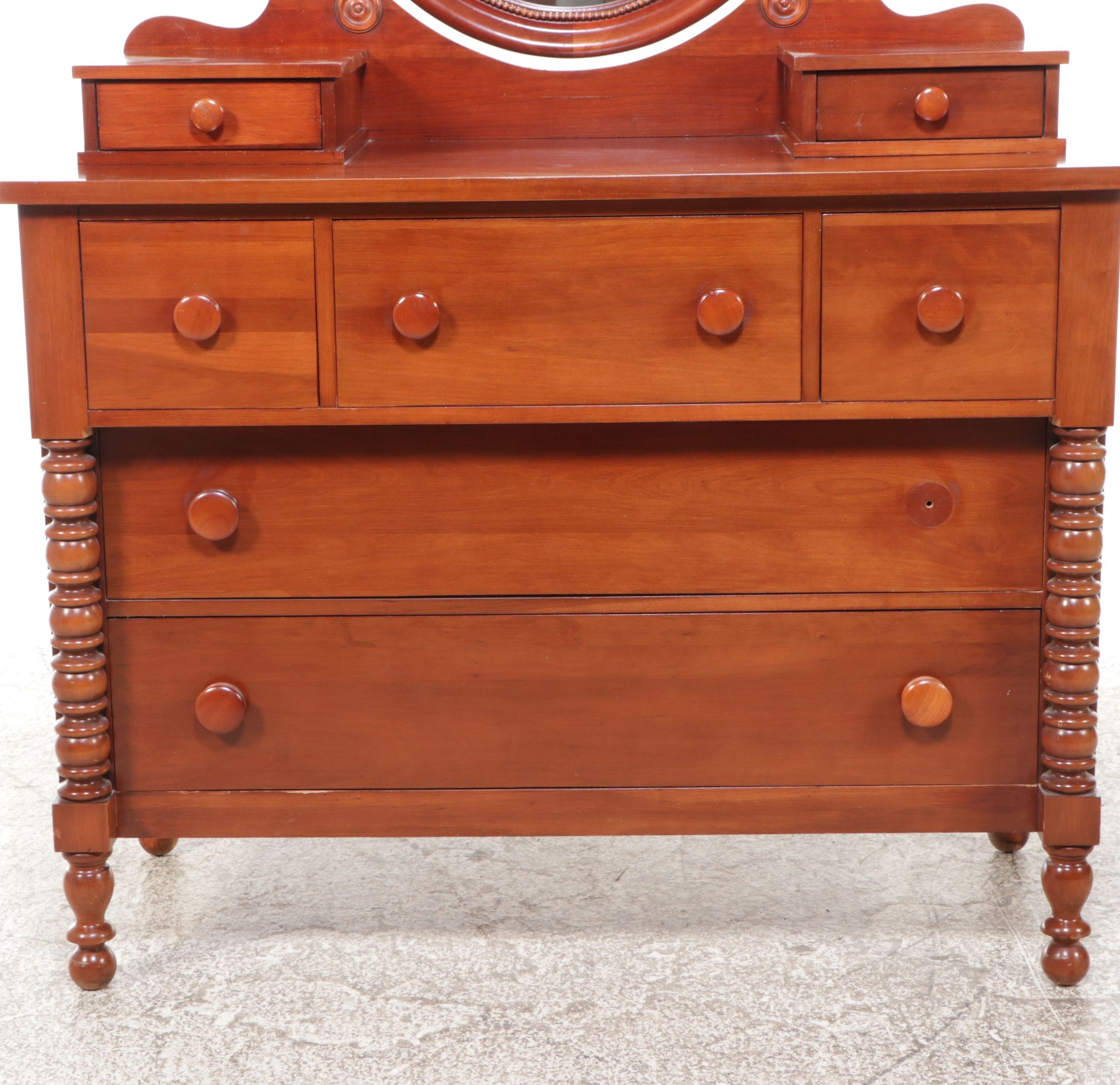 Davis Cabinet Co. Empire Style Cherry Dresser