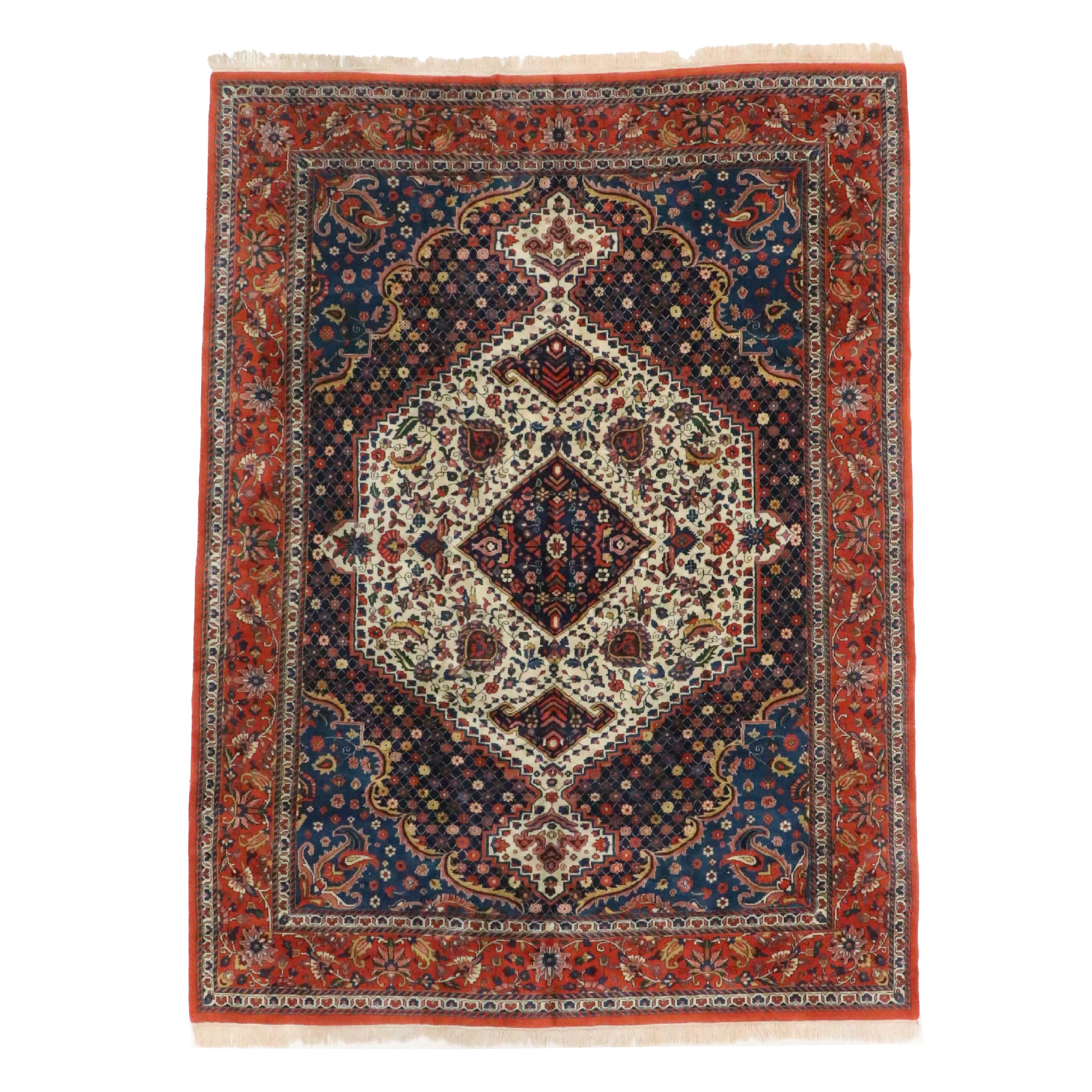 9'9 x 13'7 Hand-Knotted Indo-Persian Qazvin Room-Sized Rug