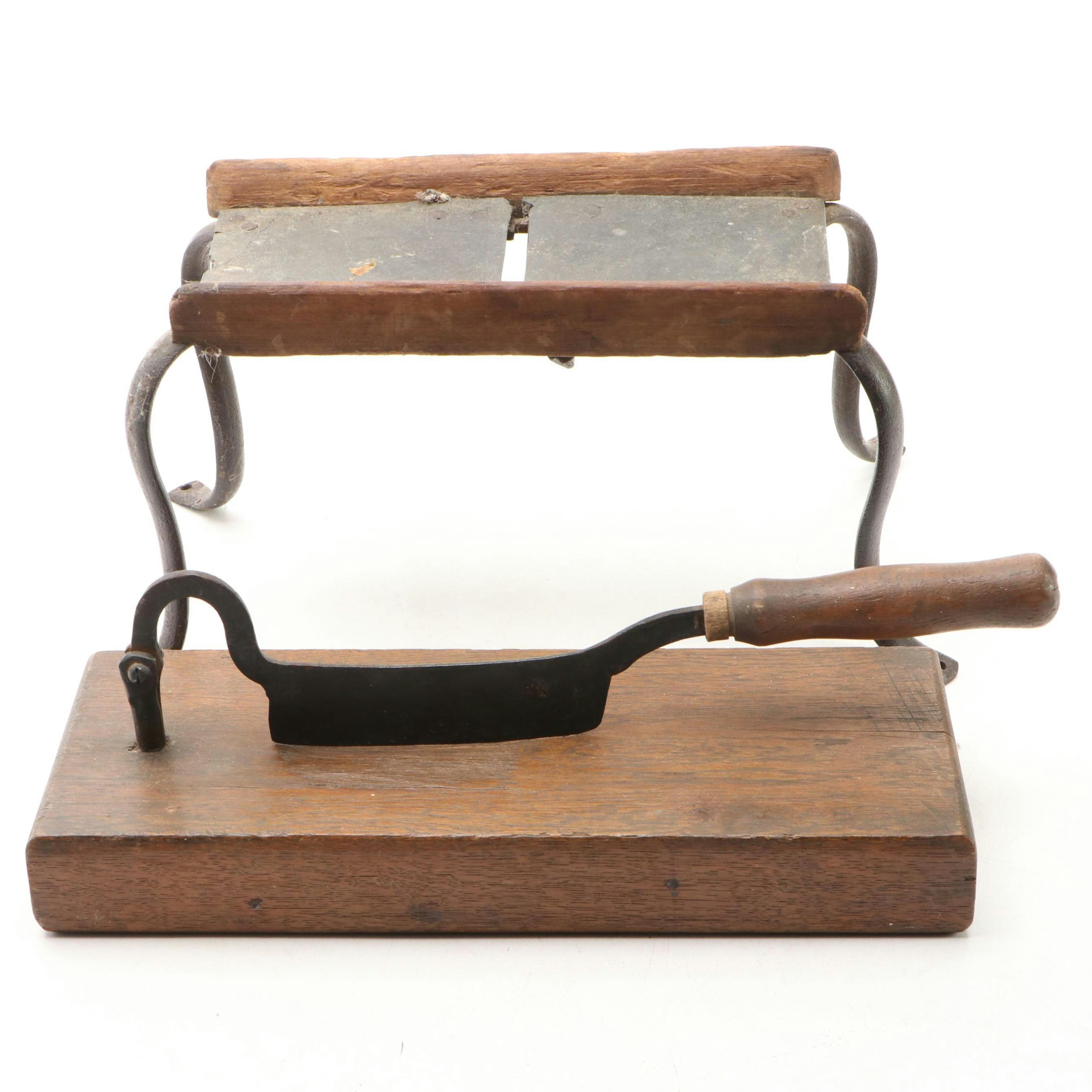 Primitive Style Tobacco Cutter with Other Vintage Kitchen Slicer