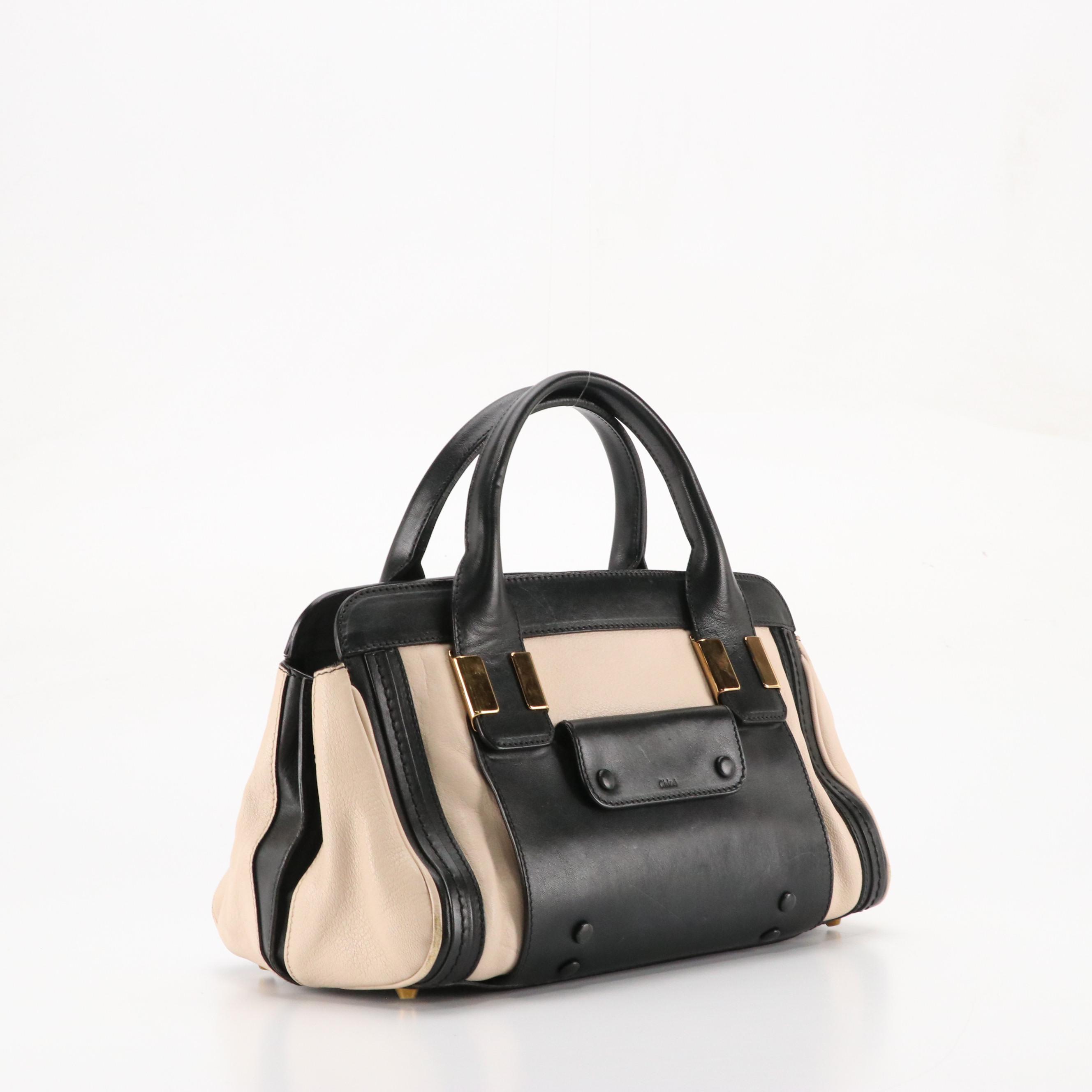 Chloé Little Alice Two-Way Handbag in Bicolor Goatskin and Calfskin Leather